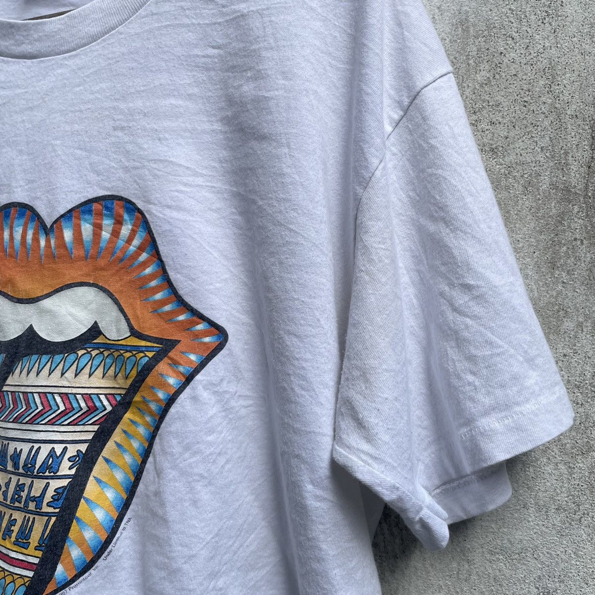Band Tees × The Rolling Stones × Vintage Vintage 90s The Rolling Stones Cropped T-Shirt Size US XL / EU 56 / 4 - 4 Thumbnail