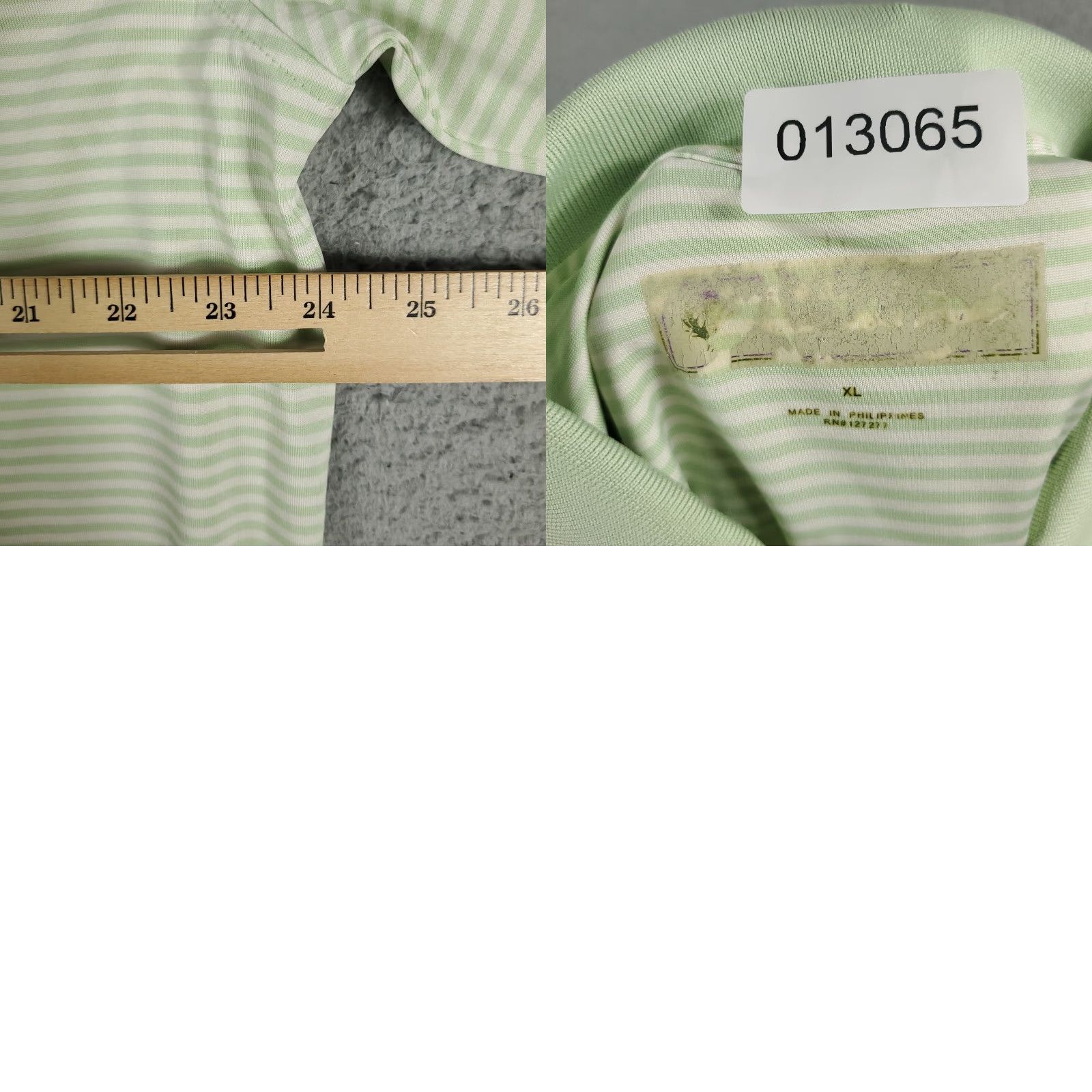 Vintage Donald Ross Golf Polo Shirt Striped Short Sleeve Mens XL Green Casual Polo Shirt Size US XL / EU 56 / 4 - 8 Thumbnail