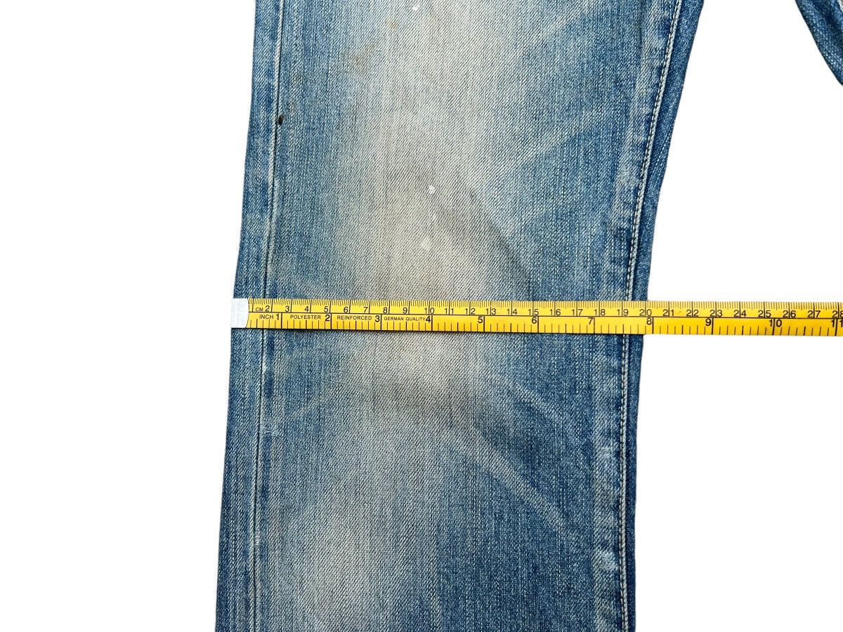 Japanese Brand Vintage Red Card Japan Faded Distressed Slim Fit Jeans 33x33 Size US 33 - 14 Thumbnail