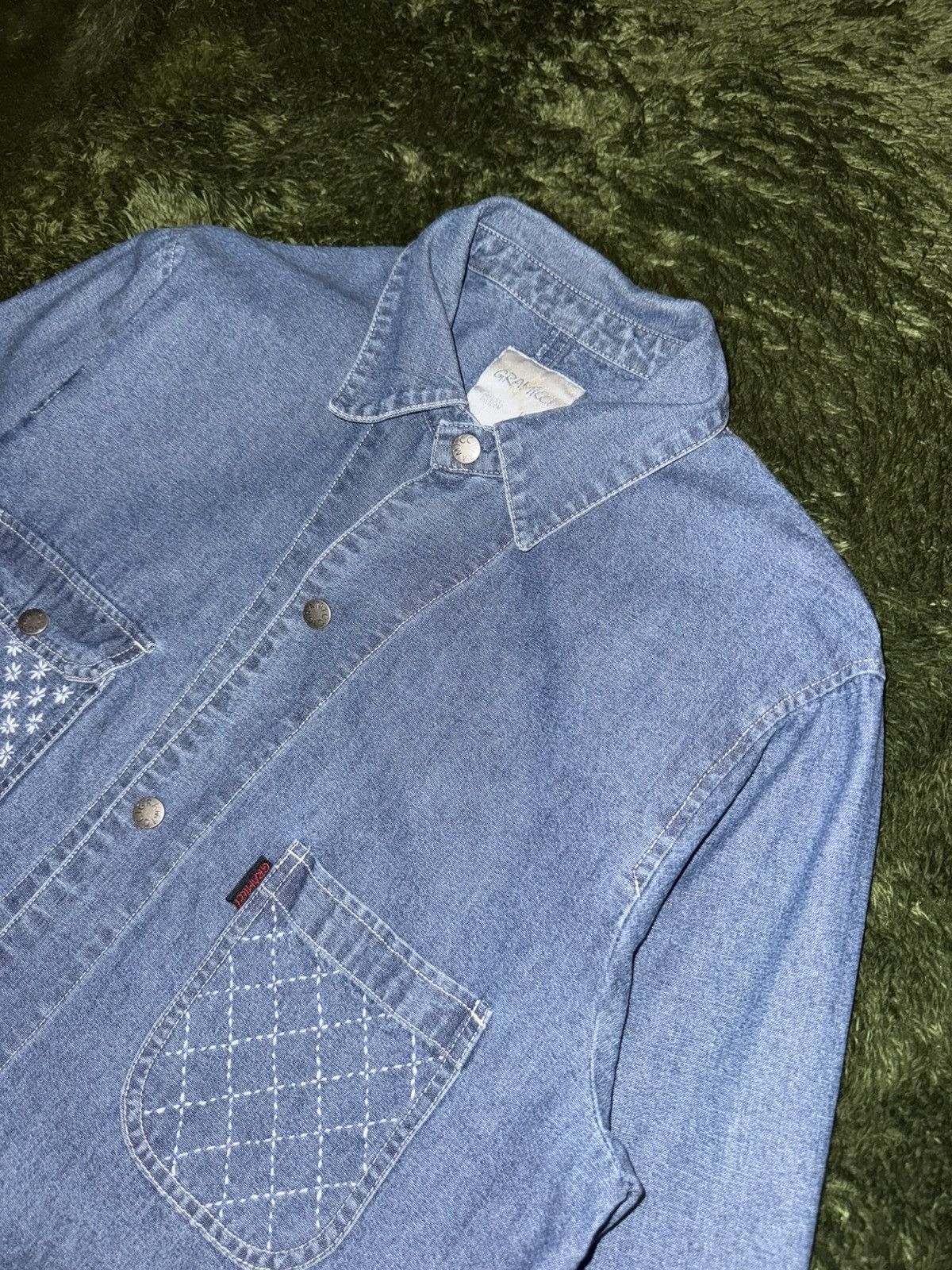 Gramicci [L] Gramicci Japanese Boro Sashiko Denim Coverall Jacket Size US L / EU 52-54 / 3 - 2 Thumbnail