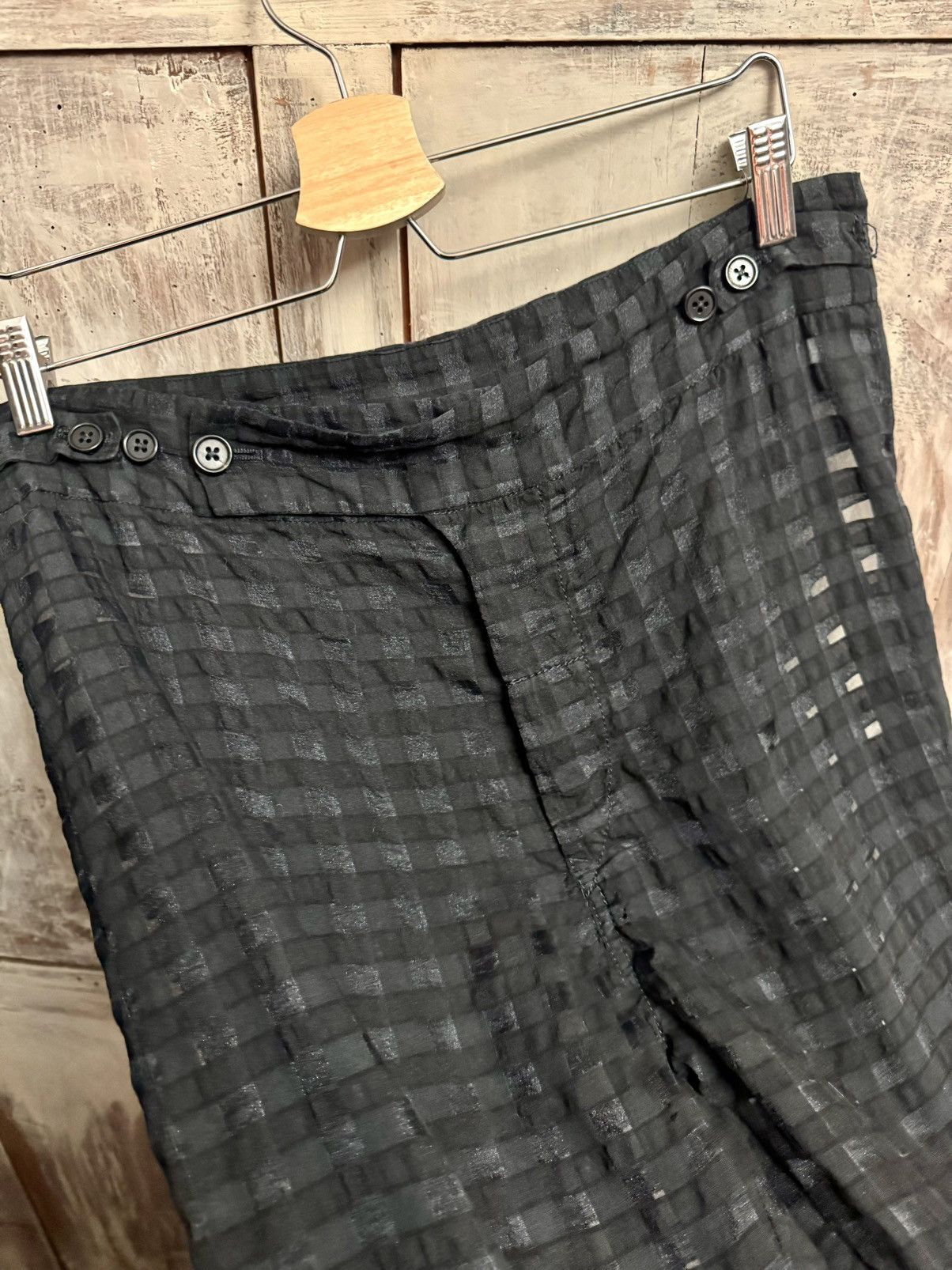 Ann Demeulemeester ann demeulemeester ss16 runway organza check pants S men Size US 29 - 7 Thumbnail