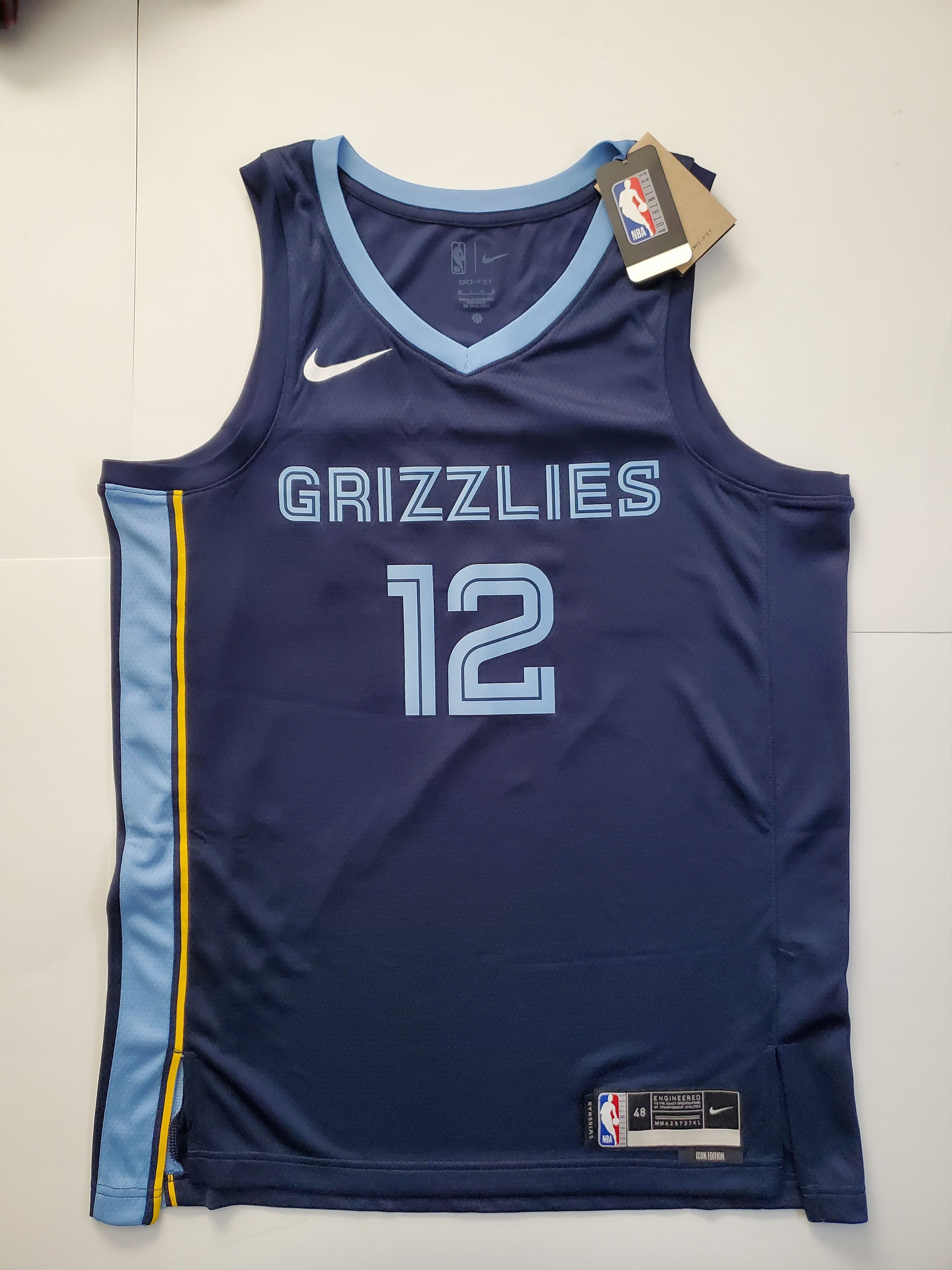 Nike Nike Swingman Icon Edition Ja Morant Memphis Grizzlies Size US L / EU 52-54 / 3 - 1 Thumbnail