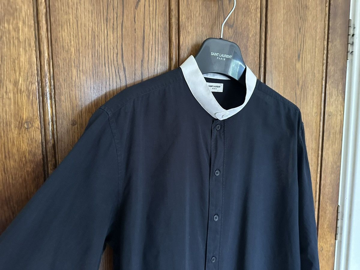 Saint Laurent Paris SS13 Saint Laurent semi sheer dinner Henley grandad shirt 42 Size US L / EU 52-54 / 3 - 15 Thumbnail