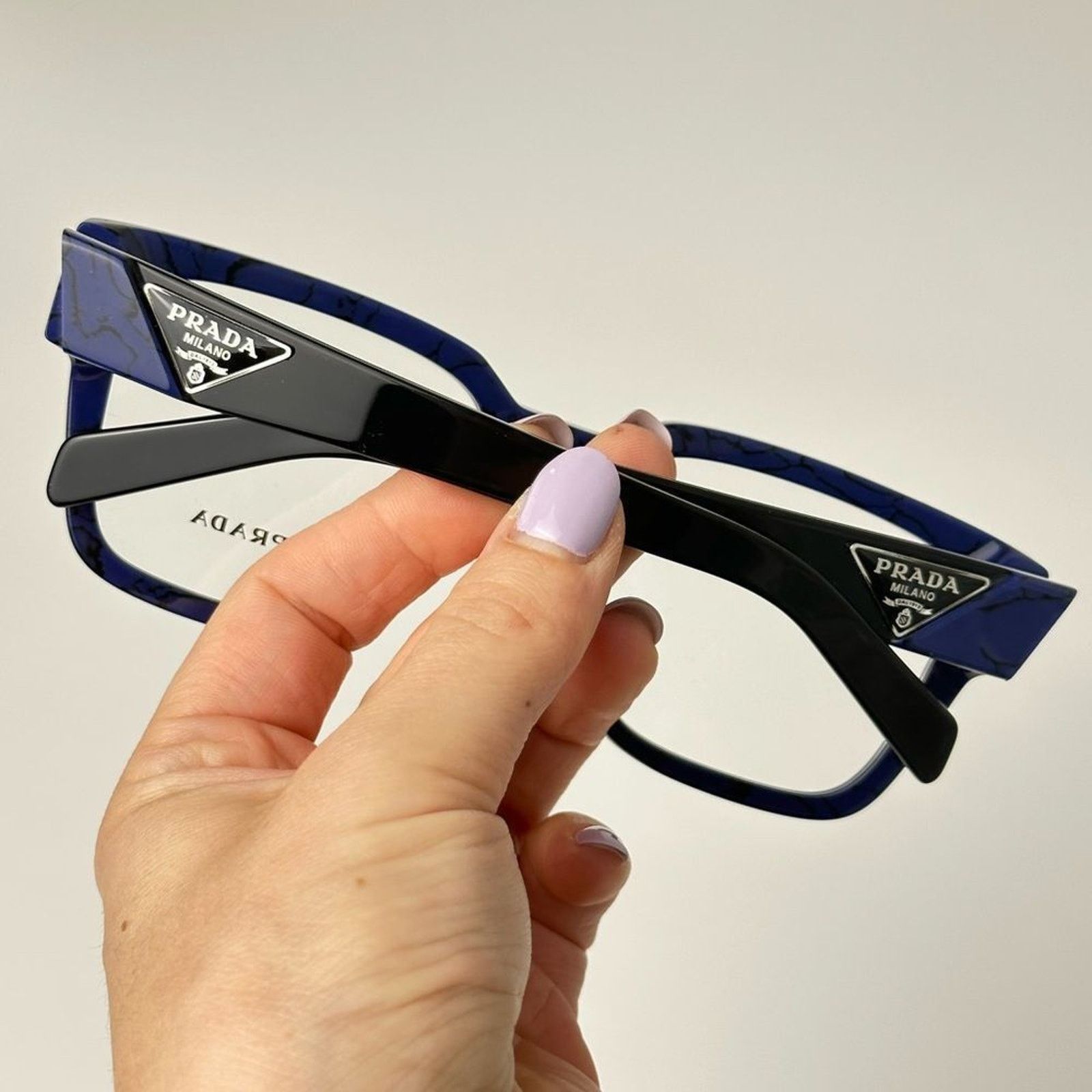 Prada PRADA Eyeglasses PR08ZV 18D101 Baltic Marble Demo Lens NEW Size ONE SIZE - 7 Thumbnail