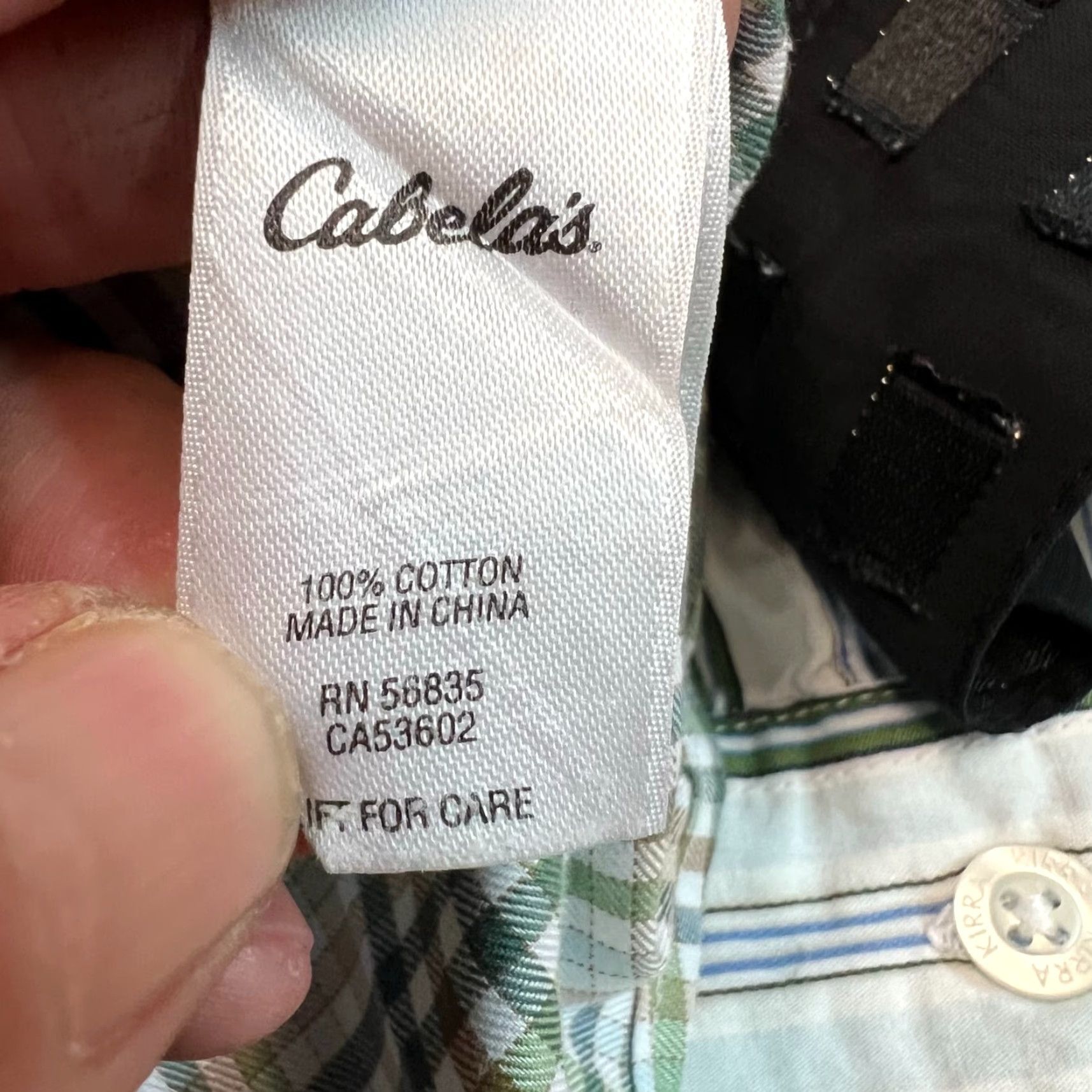 Vintage Cabela's Shirt Plaid Long Sleeve Button Down Mens XL Green Cotton Size US XL / EU 56 / 4 - 6 Thumbnail