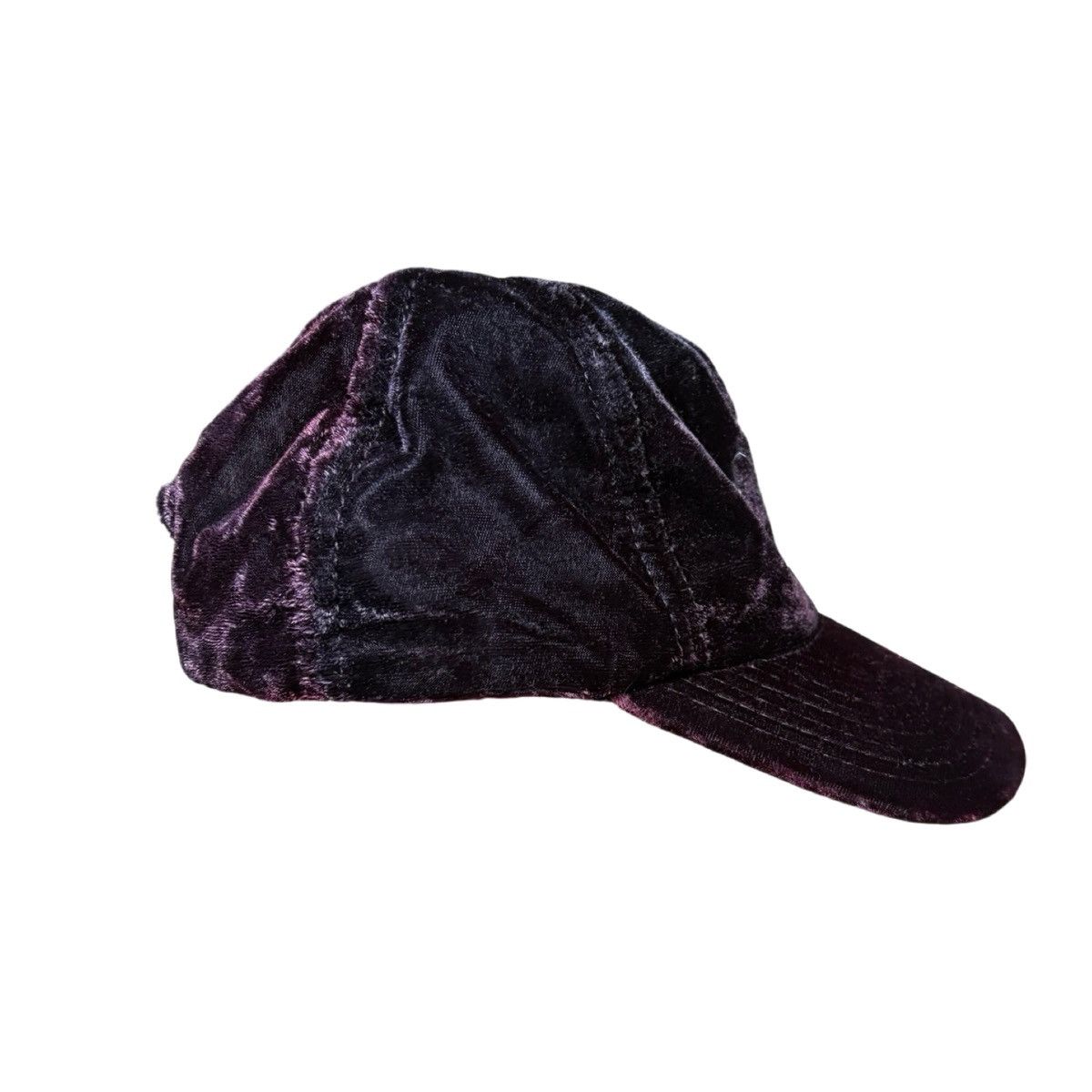 Calvin Klein Vintage 90s Calvin Klein Faded Velour Black Purple Hat Cap Size ONE SIZE - 4 Thumbnail