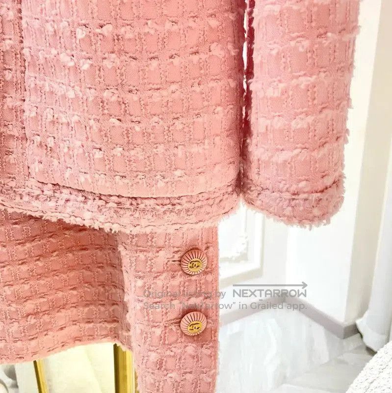Chanel Chanel Pink Wool Blend Women's Coat . Size L / US 10 / IT 46 - 4 Thumbnail
