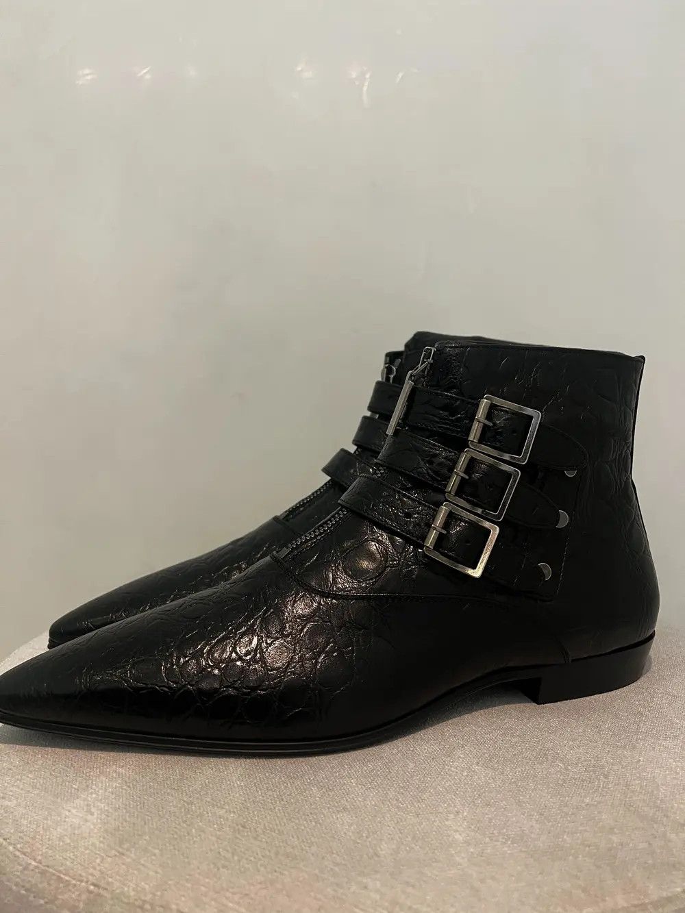 Saint Laurent Paris o1bcso1str0724 Boots in Black Size US 7 / EU 40 - 6 Thumbnail