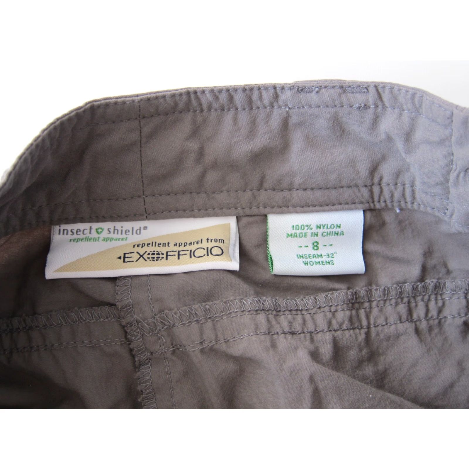 ExOfficio Exofficio Insect Shield Grey Nylon Travel Camp Zip Off Leg Cargo Pant 8 Size 30" / US 8 / IT 44 - 4 Thumbnail