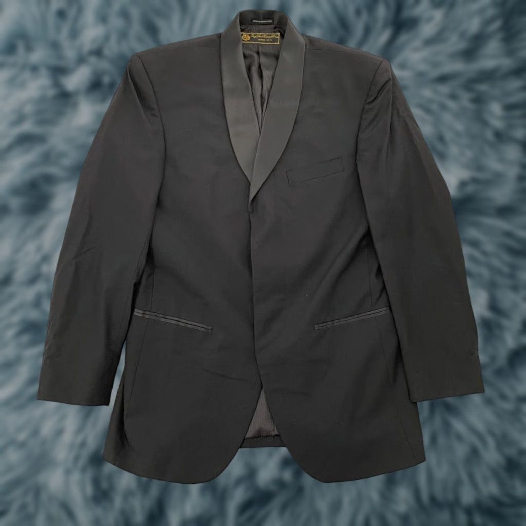 Loro Piana VINTAGE Loro Piana Blazer Coat Men 40L Single-Breasted Formal Business Black Super 110s Size 40R - 1 Thumbnail