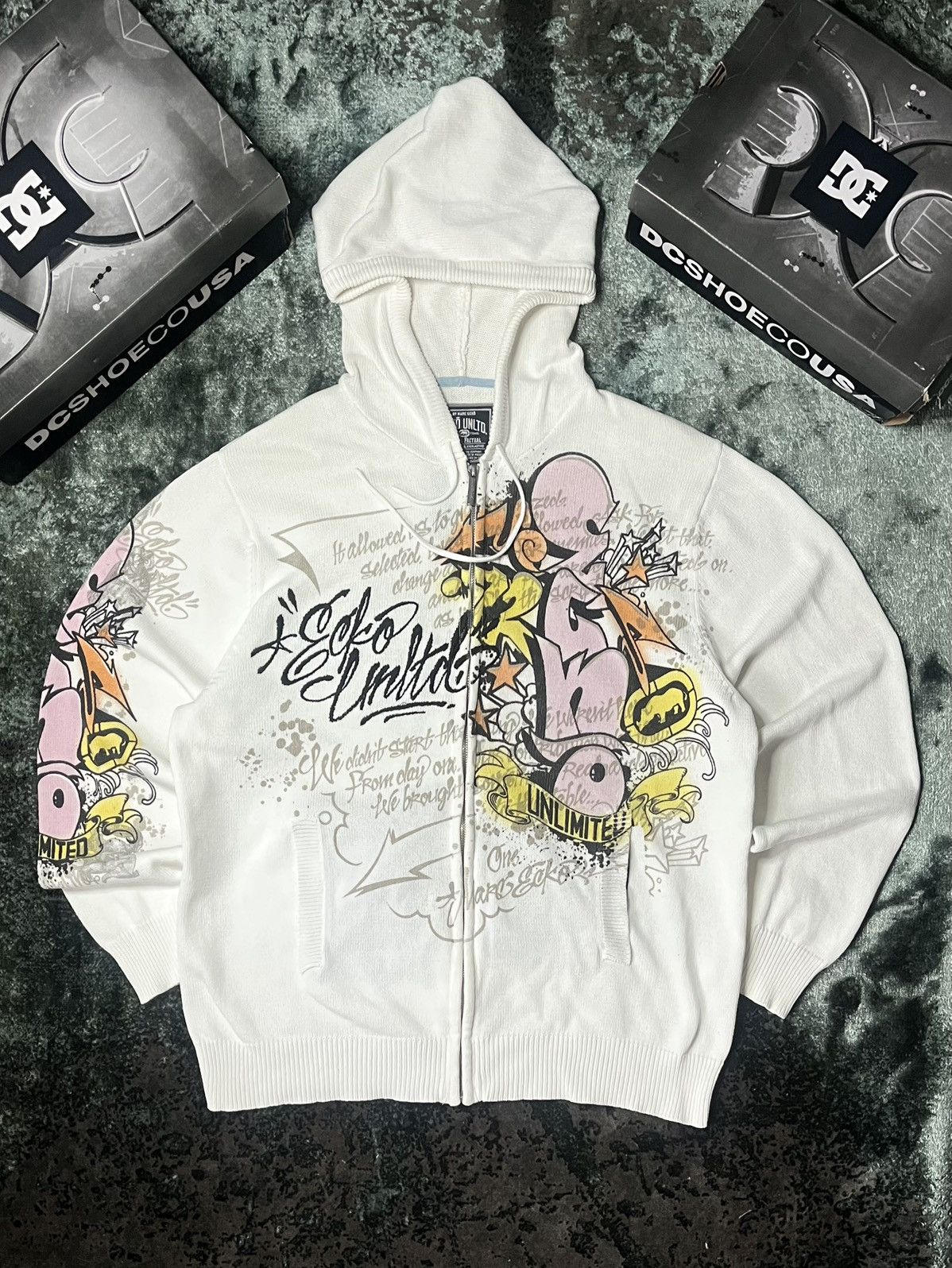 Ecko Unltd. Ecko Unltd. Vintage Zip Hoodie – Graffiti – Size L Size US L / EU 52-54 / 3 - 1 Thumbnail