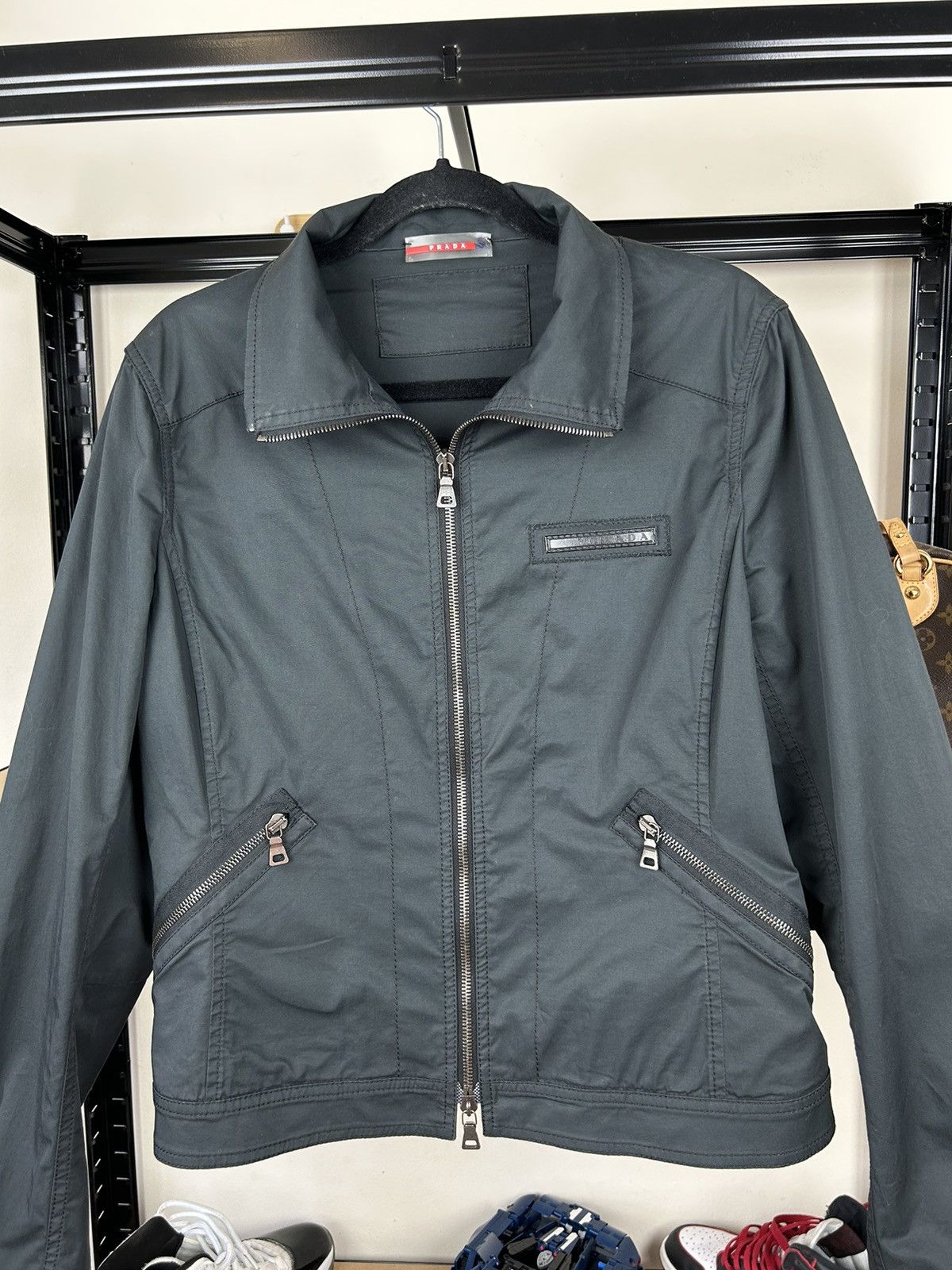 Prada PRADA Sport Gray Nylon Jacket Vintage 90s 00s Size M / US 6-8 / IT 42-44 - 2 Thumbnail