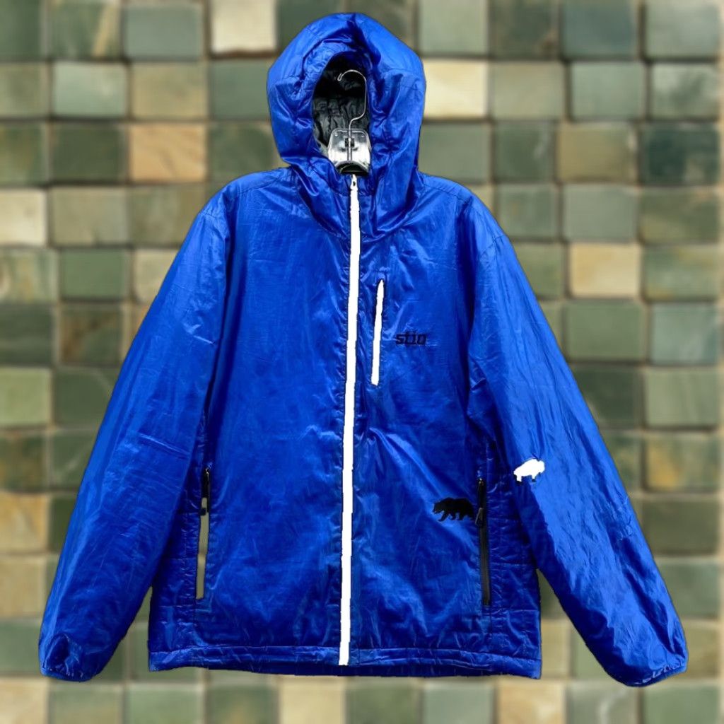 Vintage Stio Jacket L Blue Puffer Primaloft Hood Zipped Pockets Windbreaker Outdoor Mens Jacket Size US L / EU 52-54 / 3 - 1 Thumbnail