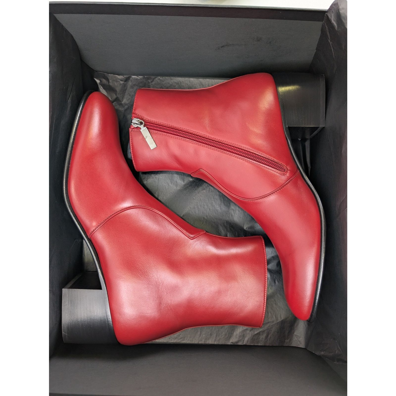 Saint Laurent Paris o1rshd1 James 60 Bootie Boots in Opyum Red Size US 9 / EU 42 - 23 Thumbnail