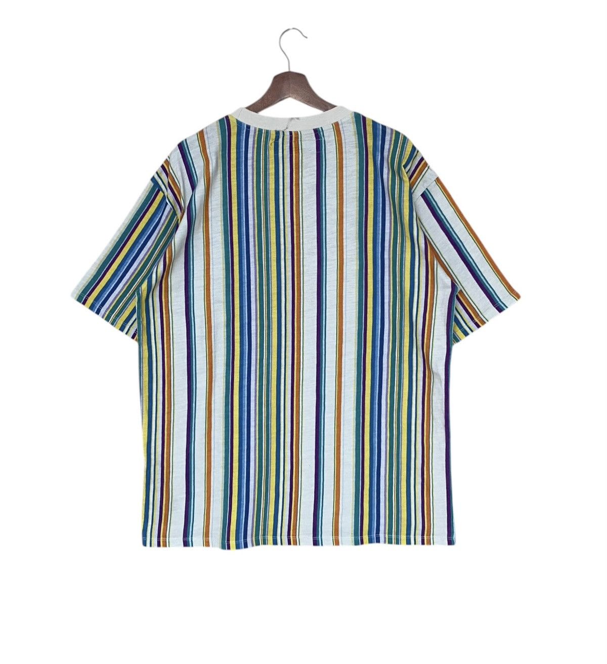 Guess Vintage Brand Guess Rapper Stripe Baggy T-shirt 1990s Size US XL / EU 56 / 4 - 2 Thumbnail
