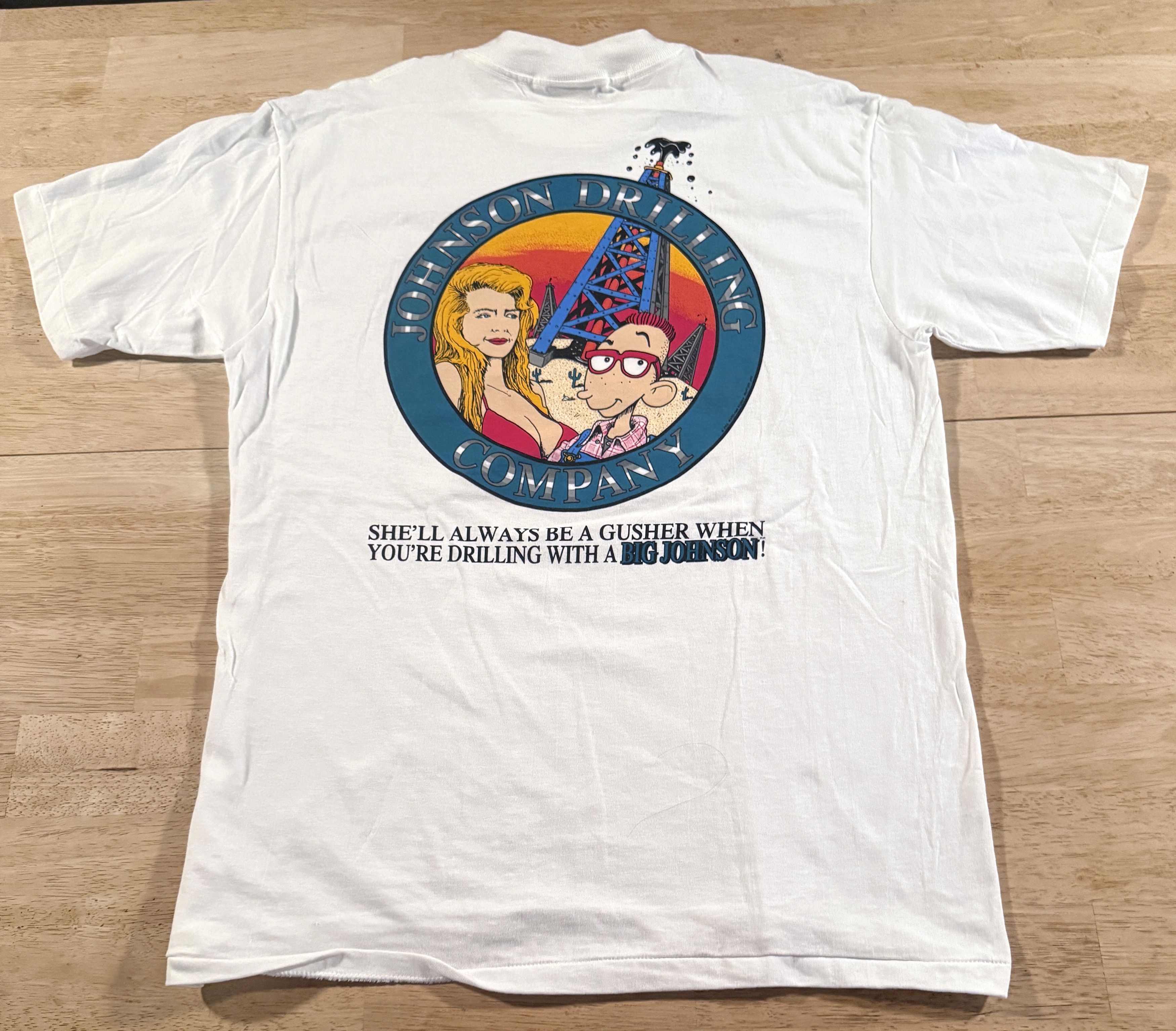 Vintage Big Johnson Oil Drilling L 1992 Vintage Shirt Rare 1 of 1 Size US L / EU 52-54 / 3 - 2 Thumbnail