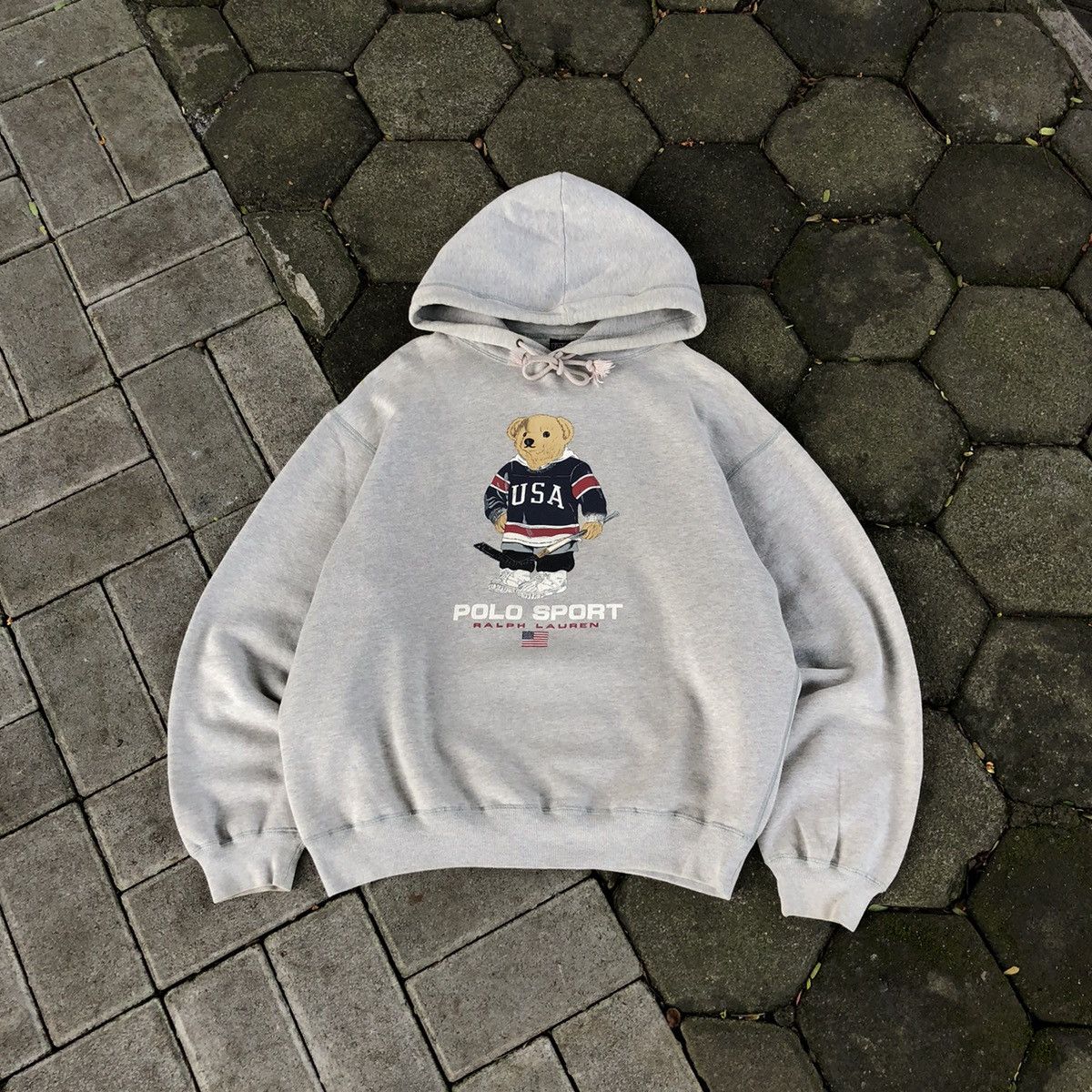 Polo Ralph Lauren × RRL Ralph Lauren × Vintage Vtg Polo Ralph Lauren Bear Hoodie Size US M / EU 48-50 / 2 - 1 Thumbnail