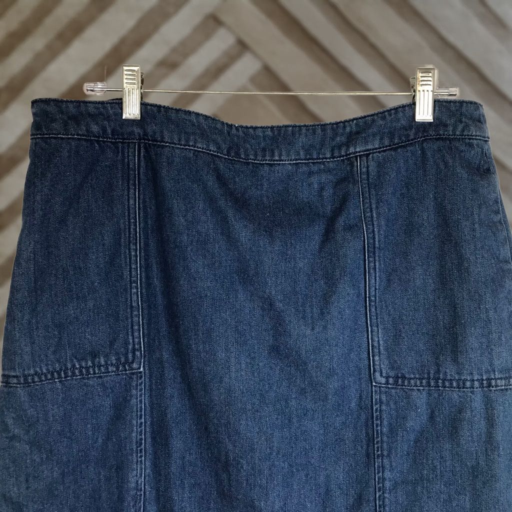 Boden Boden Denim A-Line Skirt Blue Jean Button Front Casual Women's 12R Size 34" / US 12 / IT 48 - 1 Thumbnail