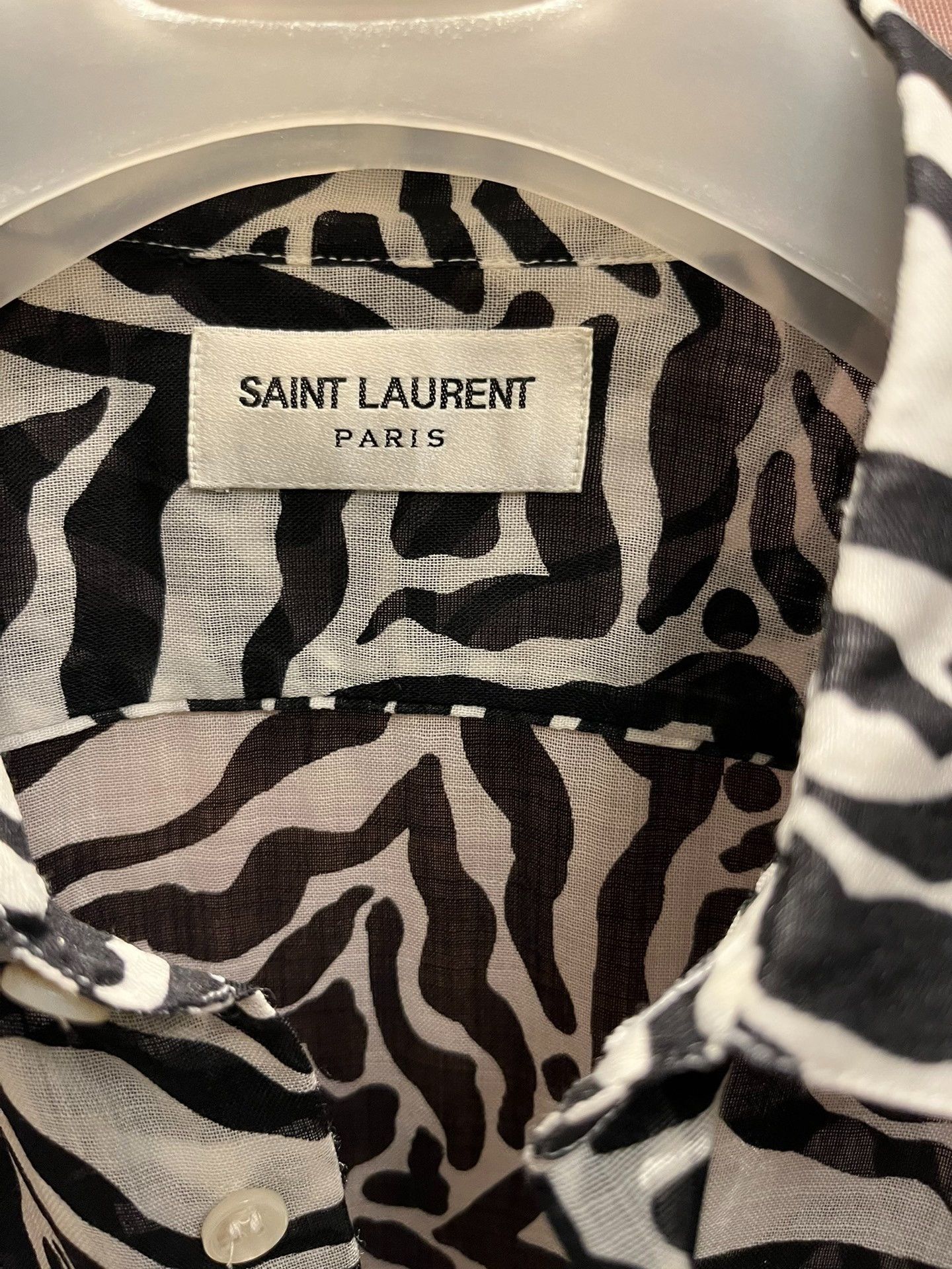 Saint Laurent Paris Saint Laurent Classic Zebra Print Shirt Size US M / EU 48-50 / 2 - 2 Thumbnail