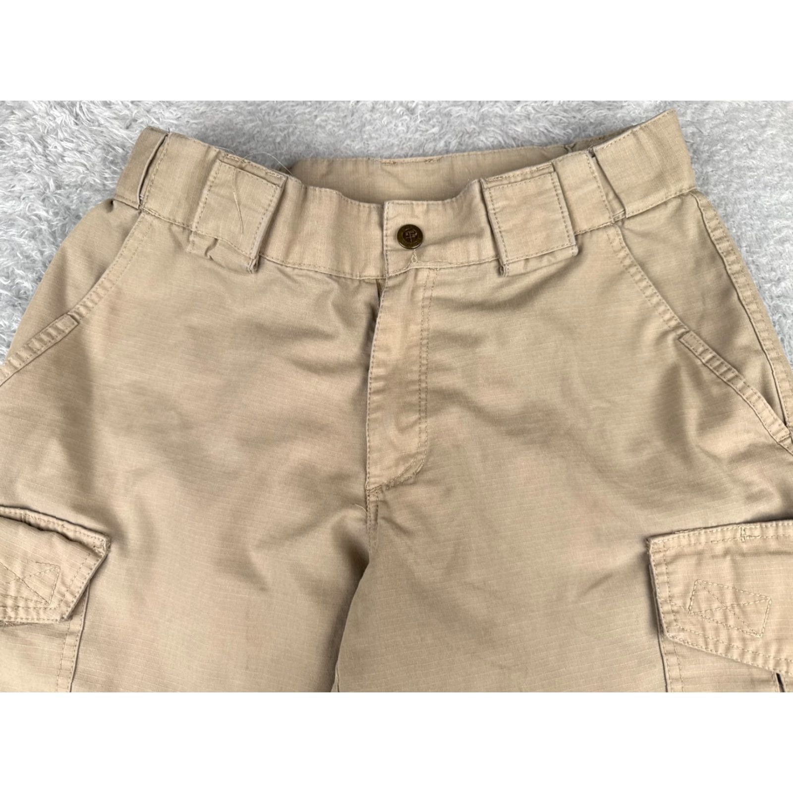 Vintage Tact Squad Cargo Pants Mens 30 Beige Cotton Blend Straight Leg 5-Pocket Workwear Size US 30 / EU 46 - 4 Thumbnail
