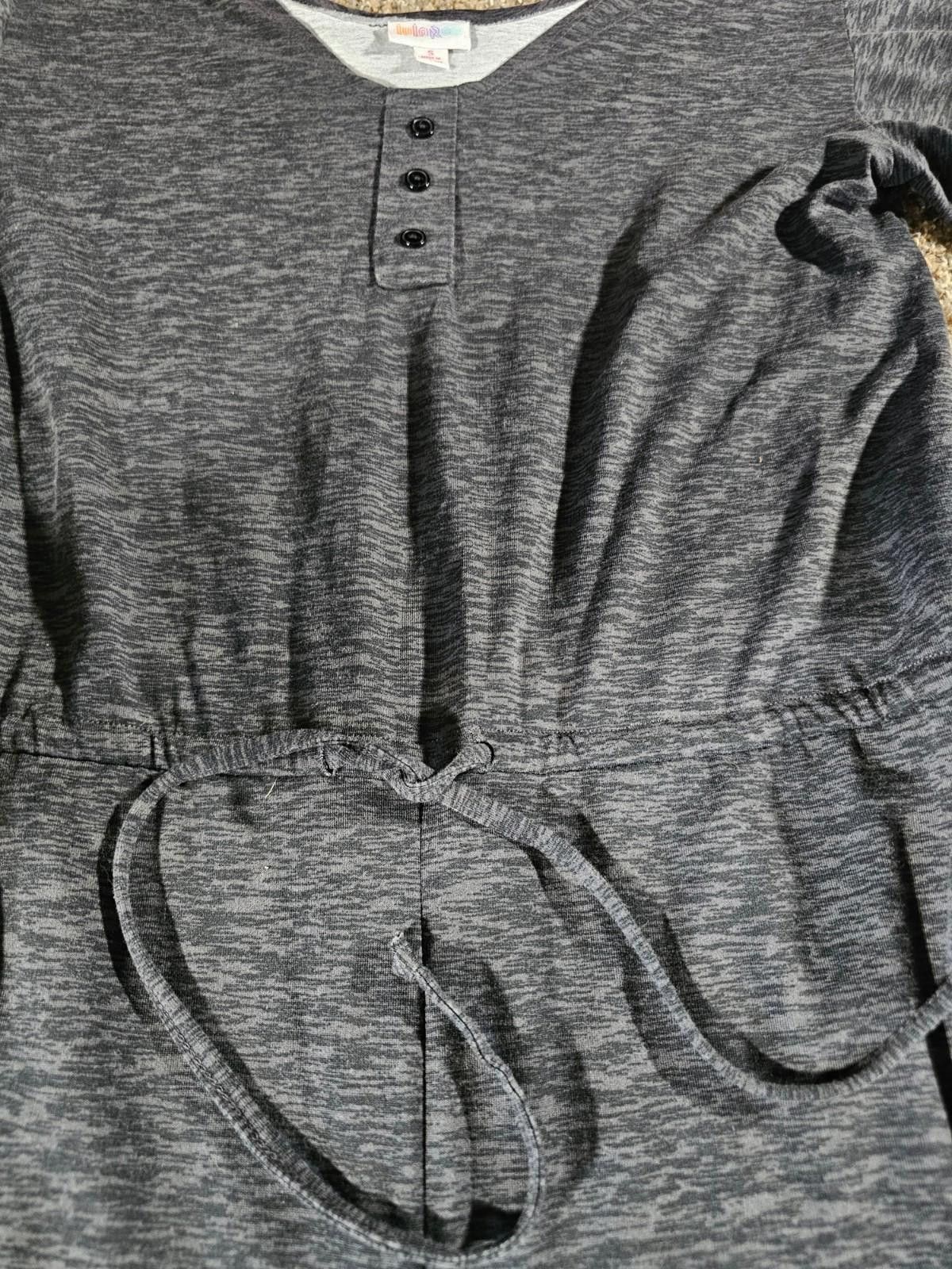 Other Lularoe Heather Gray S Romper Jumper Size 28" / US 6 / IT 42 - 2 Thumbnail