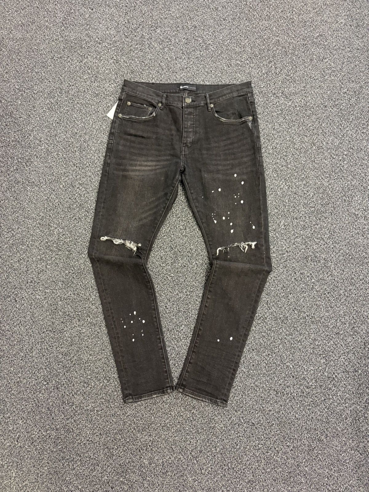 Purple Brand Purple Brand Distressed Paint Splatter Jeans Size US 32 / EU 48 - 2 Thumbnail