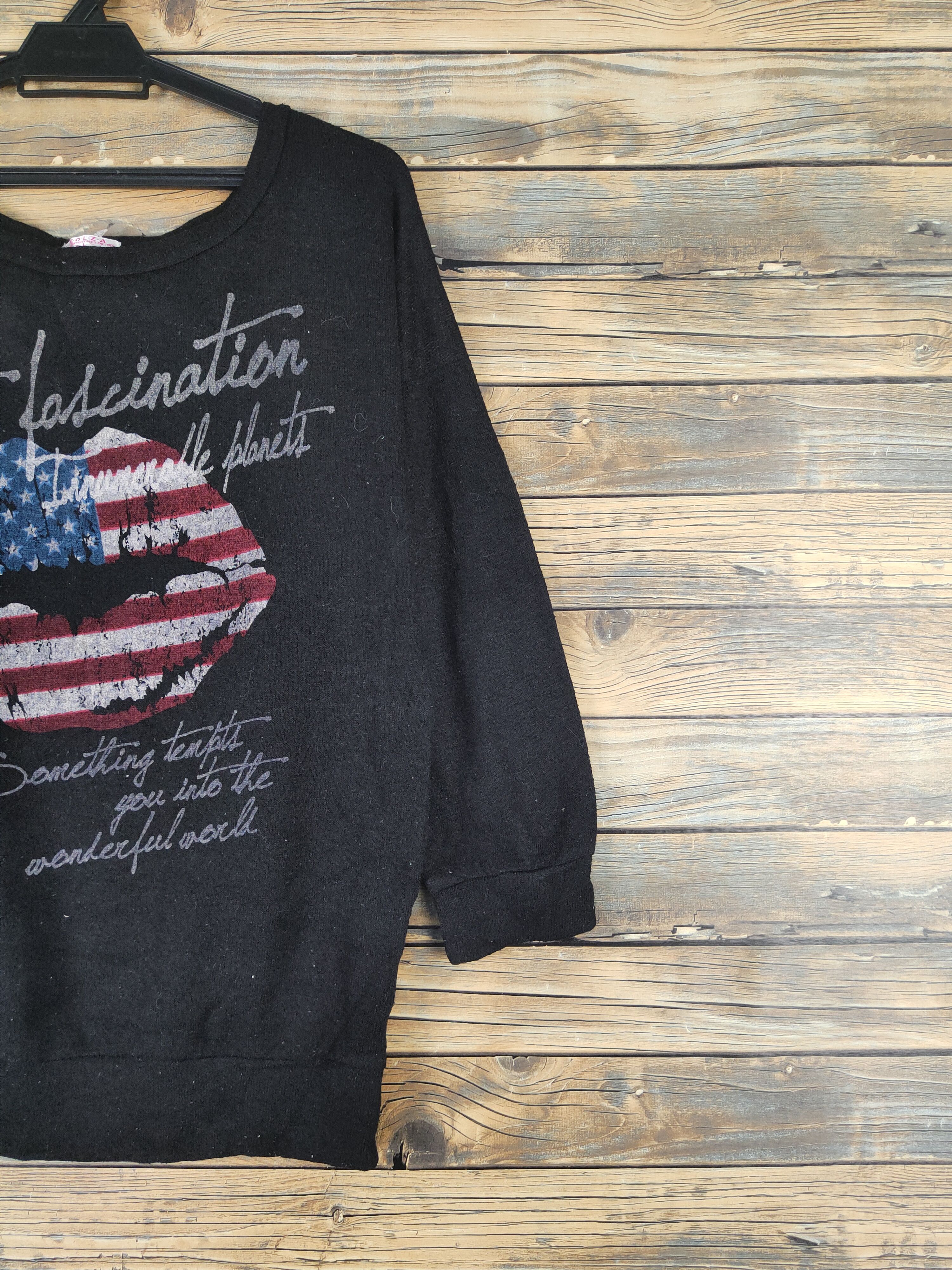 Homespun Knitwear × Japanese Brand × Vintage C.o.l.z.a Black lips Knitwear Sweatshirts #W1520 Size L / US 10 / IT 46 - 6 Thumbnail