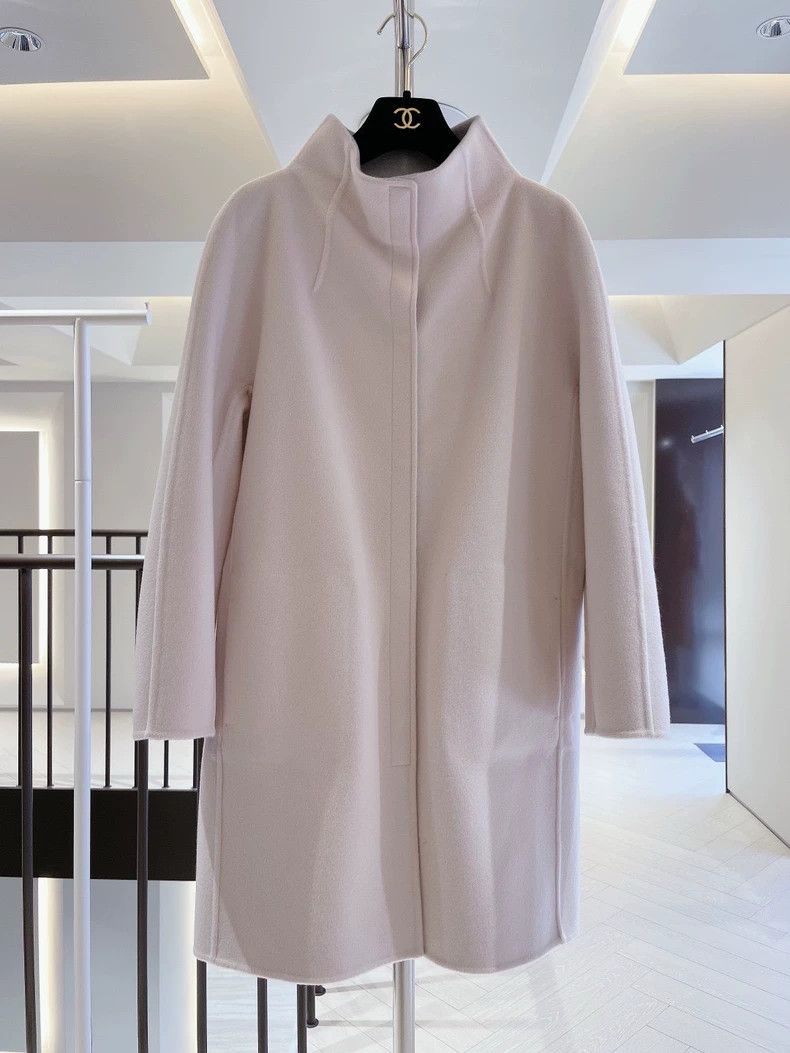 Loro Piana LORO PIANA Pink and gray double-faced cashmere coat Size M / US 6-8 / IT 42-44 - 1 Thumbnail