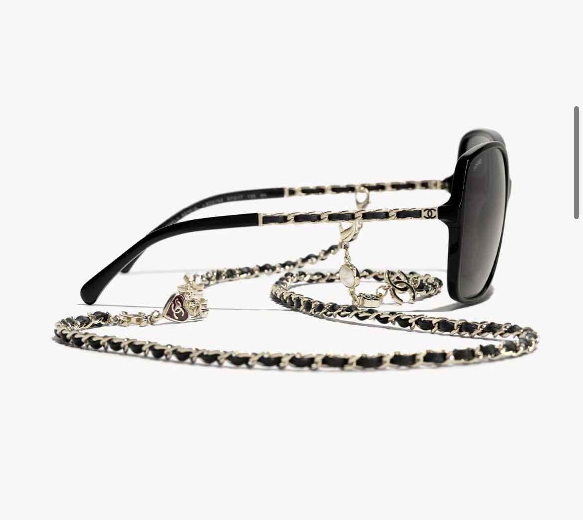 Chanel Chanel - Square Sunglasses with Chain Size ONE SIZE - 2 Thumbnail