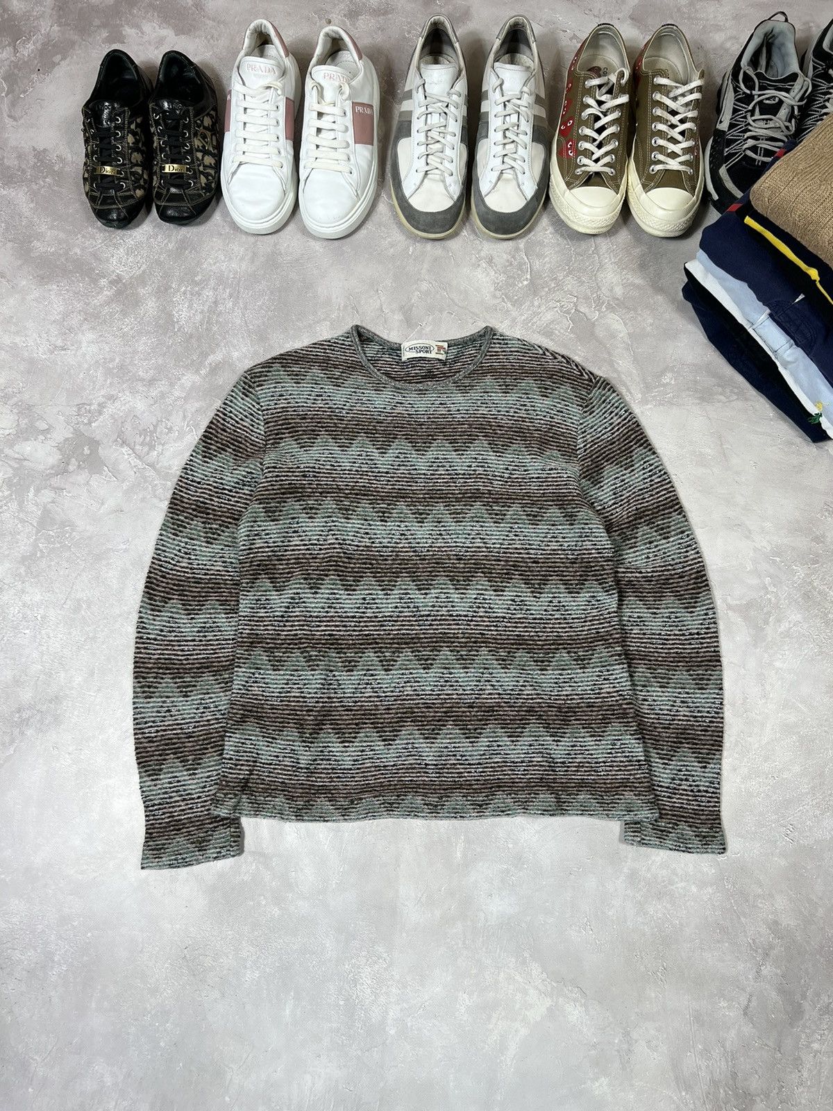 Missoni Vintage Missoni Sport Pattern Y2k Sweater Size M / US 6-8 / IT 42-44 - 1 Thumbnail