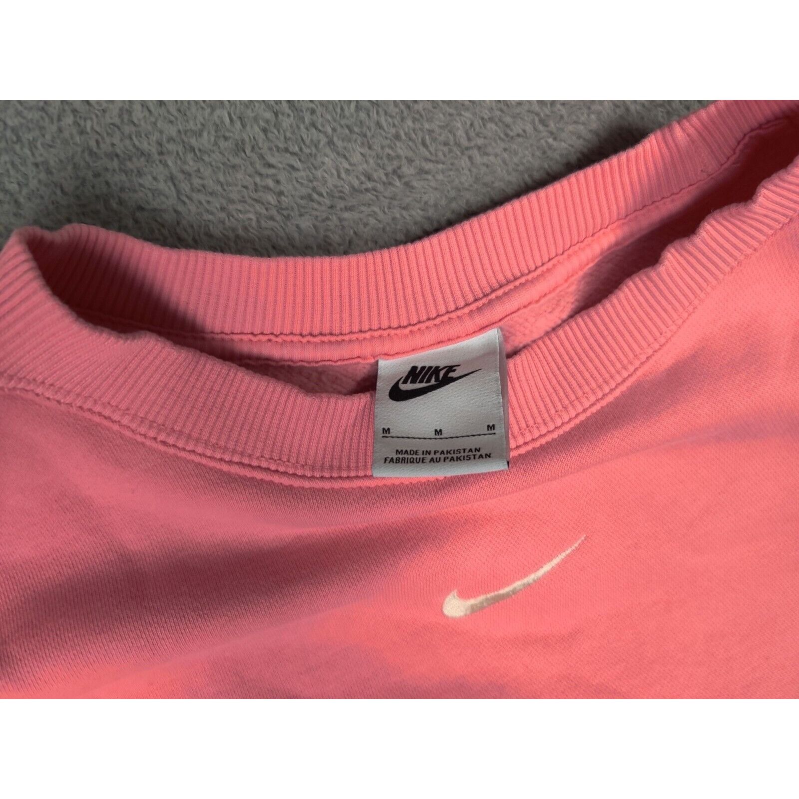 Nike Nike Sweater Adult Mens Medium Pink White Embroidered Swoosh Size US M / EU 48-50 / 2 - 3 Thumbnail