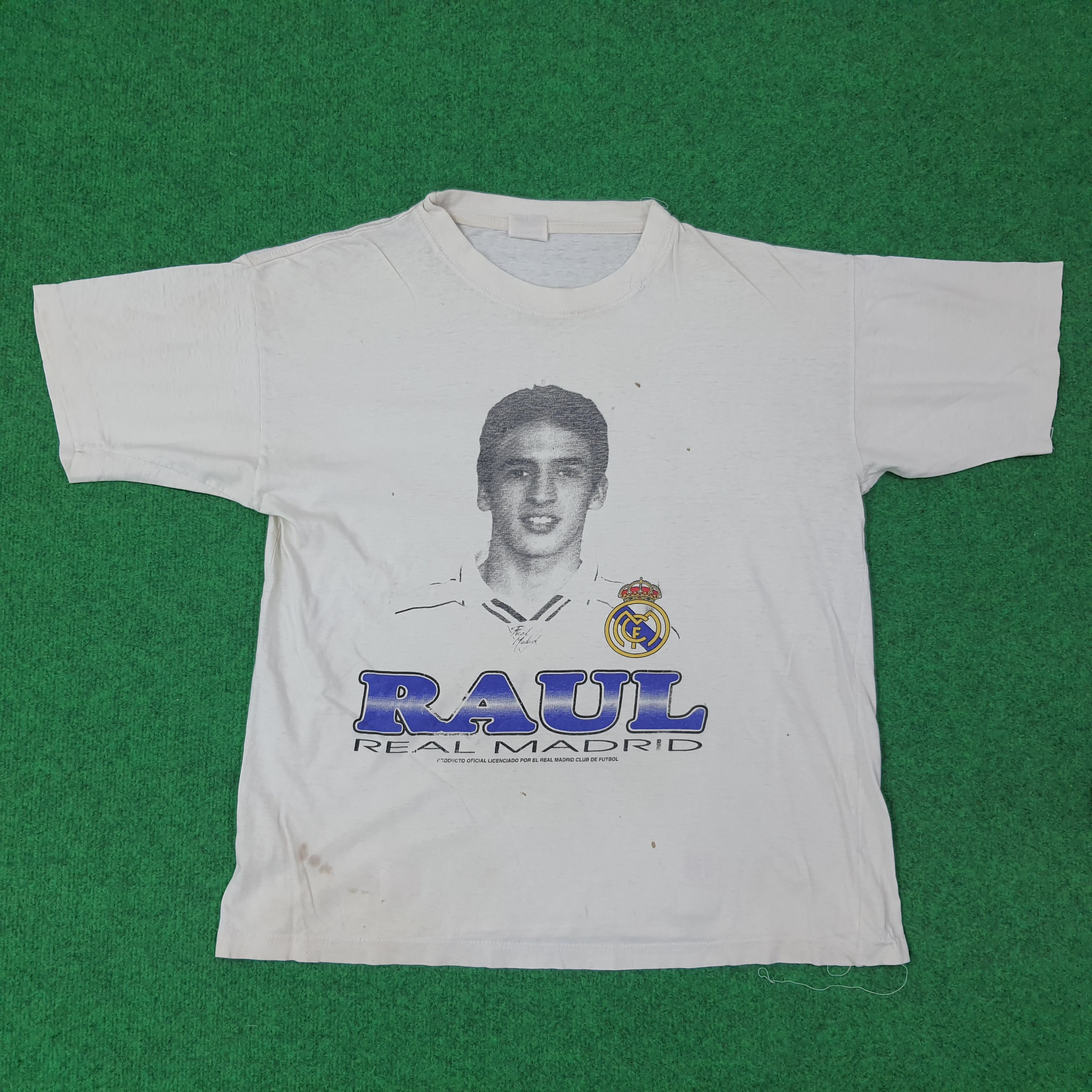 Vintage RAUL Real Madrid Soccer Tshirt C267N77