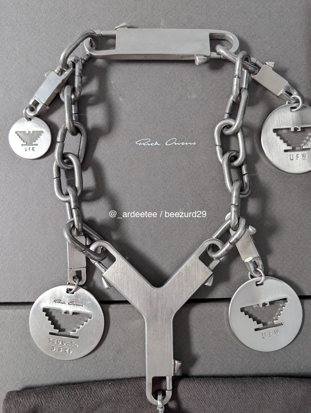 Rick Owens 💥RARE TECUATL RUNWAY UFW CHARM CERBERUS CHOKER NECKLACE Size ONE SIZE - 4 Thumbnail