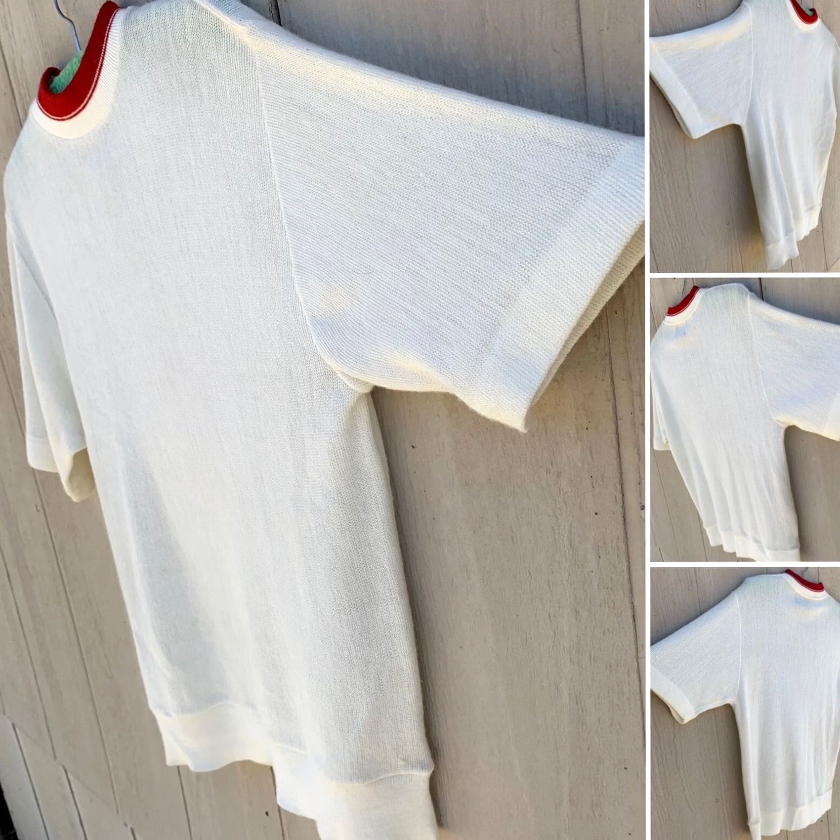 Vintage VINTAGE Puritan Gary Player golf short sleeve sweater mock neck mod Size L Shirt Adults Ivory 1960s GoGo Mens Size US L / EU 52-54 / 3 - 2 Thumbnail