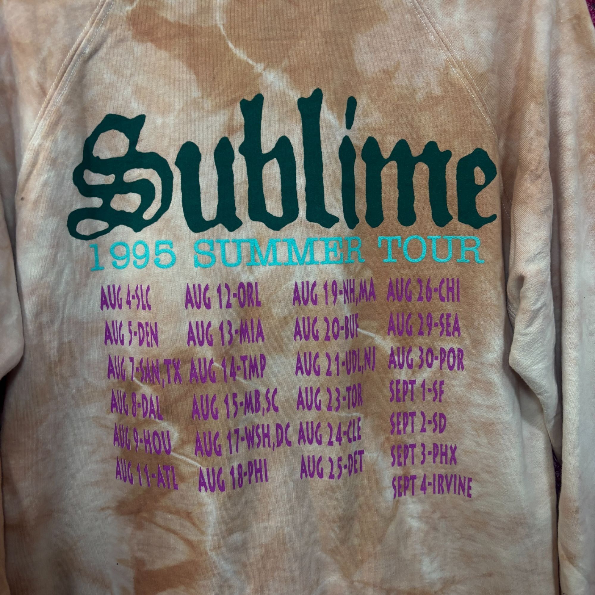 Sublime Sublime Sun 1995 Summer Tour Tie Dye Ska Rock Band Hoodie M Size US M / EU 48-50 / 2 - 4 Thumbnail