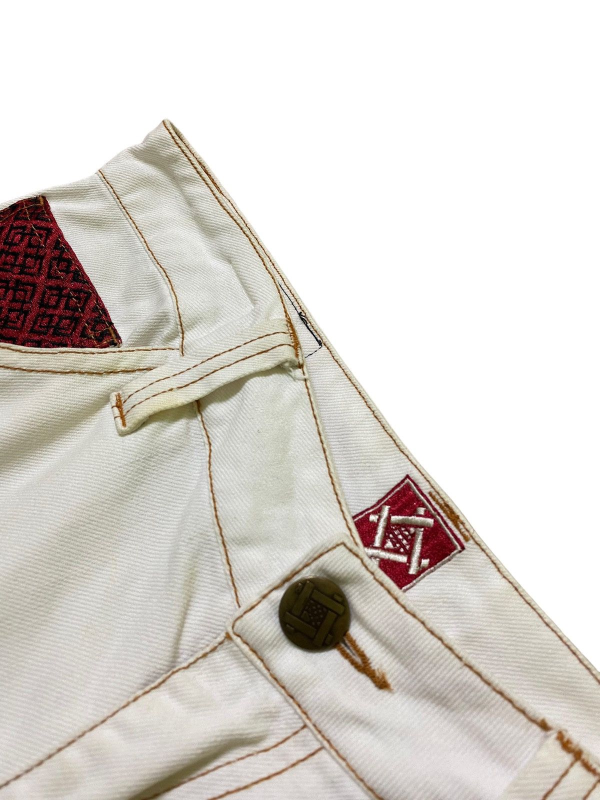 Japanese Brand Vintage Japanese Tradition Motive Patchwork Denim Jeans Size US 32 / EU 48 - 8 Thumbnail