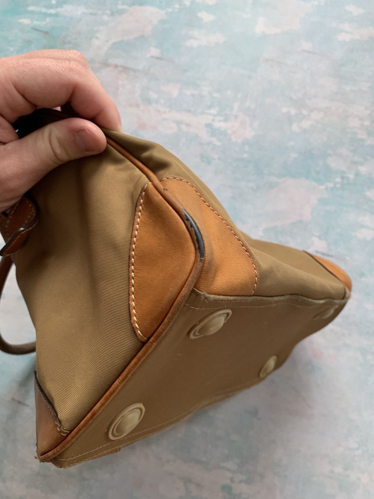 Bogner Vintage Bogner Shoulder Bag Womens Brown Canvas Leather Trim Size ONE SIZE - 13 Thumbnail