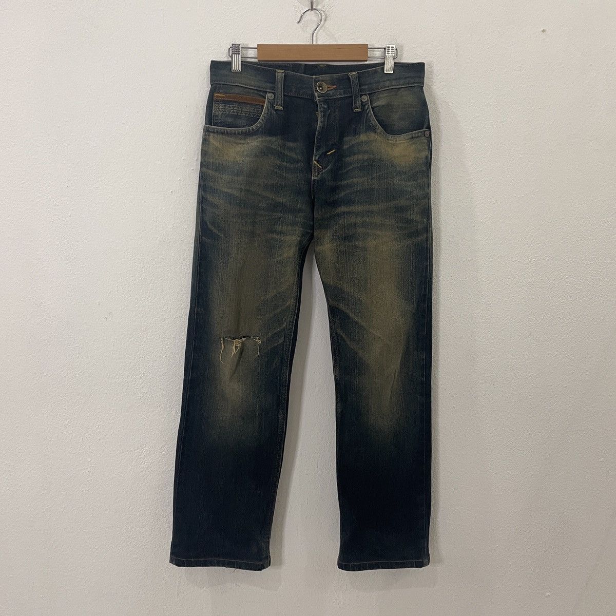 Edwin Vintage Edwin Cowboy Motive Distressed Denim Jeans Size US 30 / EU 46 - 7 Thumbnail