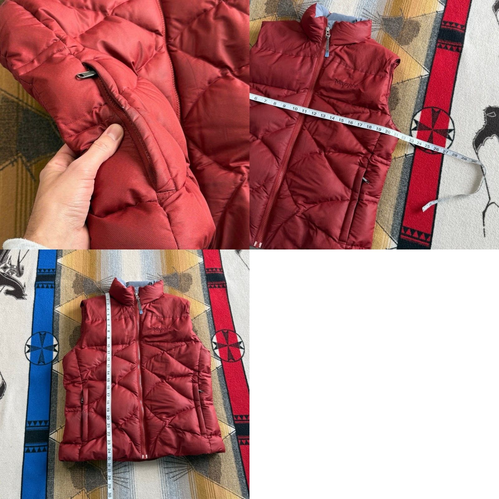Marmot Women’s Marmot Puffer Vest Size Large Red Full Zip Sleeveless Outdoor 700 Down Vest Women Regular Fit Zip Size L / US 10 / IT 46 - 9 Thumbnail