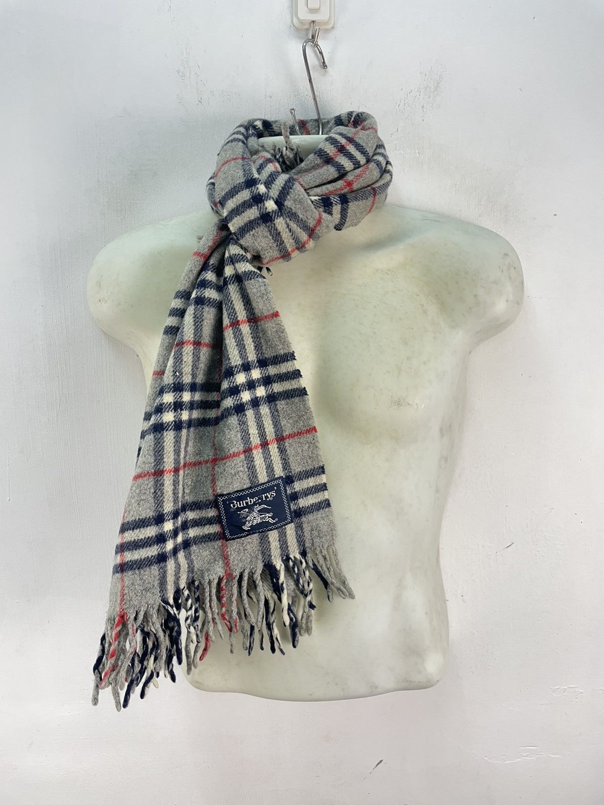 Burberry × Vintage Vintage Burberry Cashmere Wool Scarf Muffler Size ONE SIZE - 2 Thumbnail