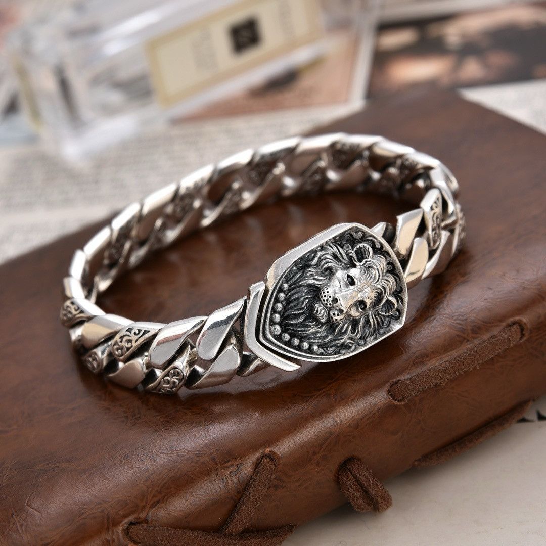 Other 20cm Domineering Lion Cuban Chain Bracelet Size ONE SIZE - 1 Thumbnail