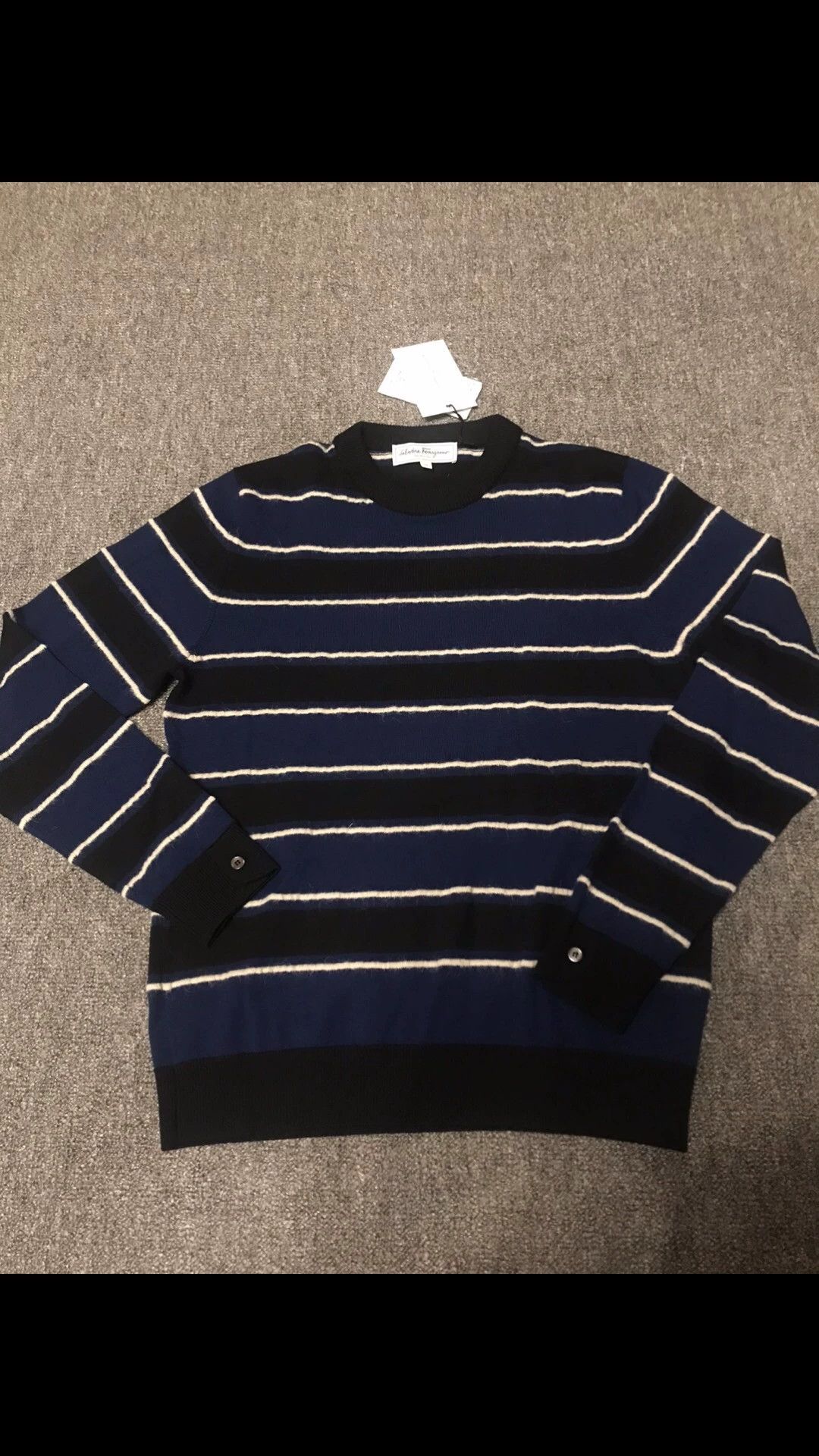 Salvatore Ferragamo FERRAGAMO Wool Mohair Striped Colorblock Sweater M Size US M / EU 48-50 / 2 - 2 Thumbnail