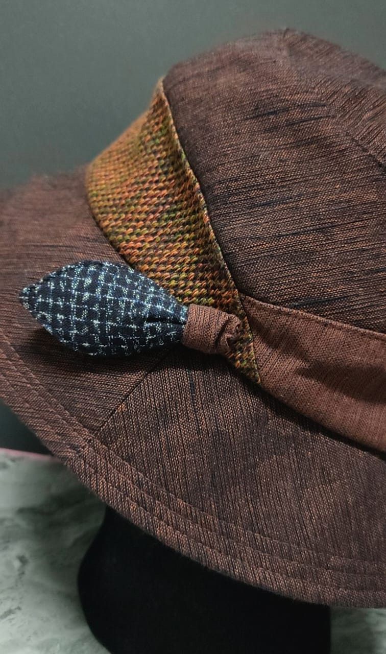 Japanese Brand Giemon Hat Kurume Kasuri Size ONE SIZE - 4 Thumbnail