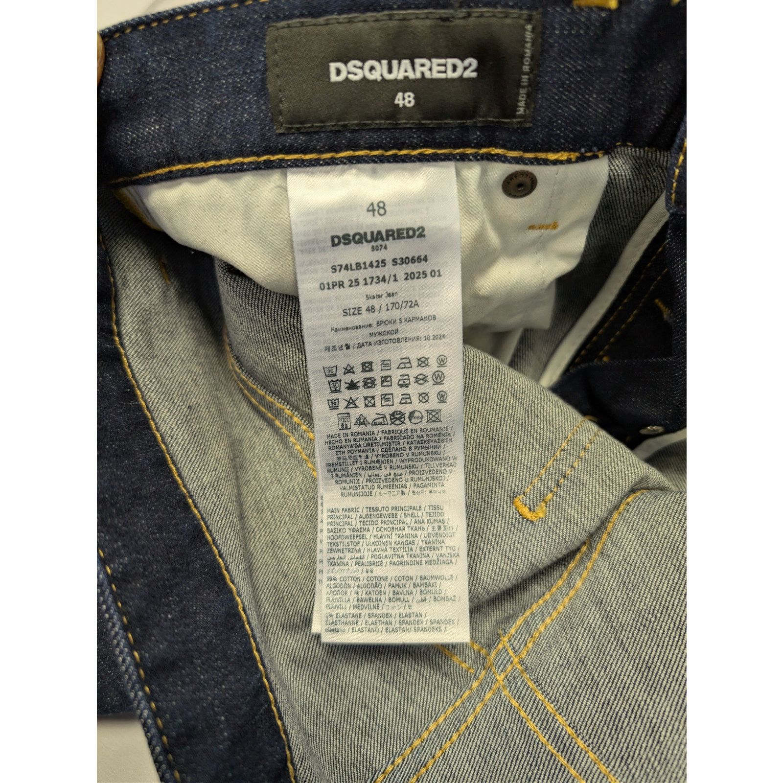 Dsquared2 o1rshd1 Denim Skater Jean in Blue Size US 32 / EU 48 - 16 Thumbnail