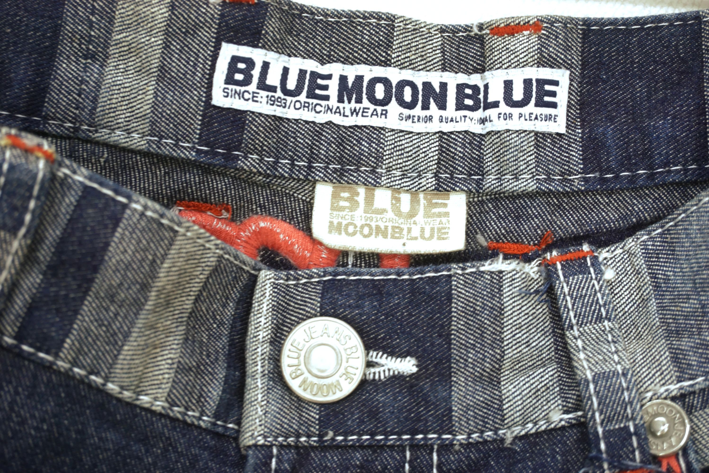 Japanese Brand Blue Moon Blue Jeans fit W31xL28 Embroidered Jacquard Denim Size 26" / US 2 / IT 38 - 12 Thumbnail