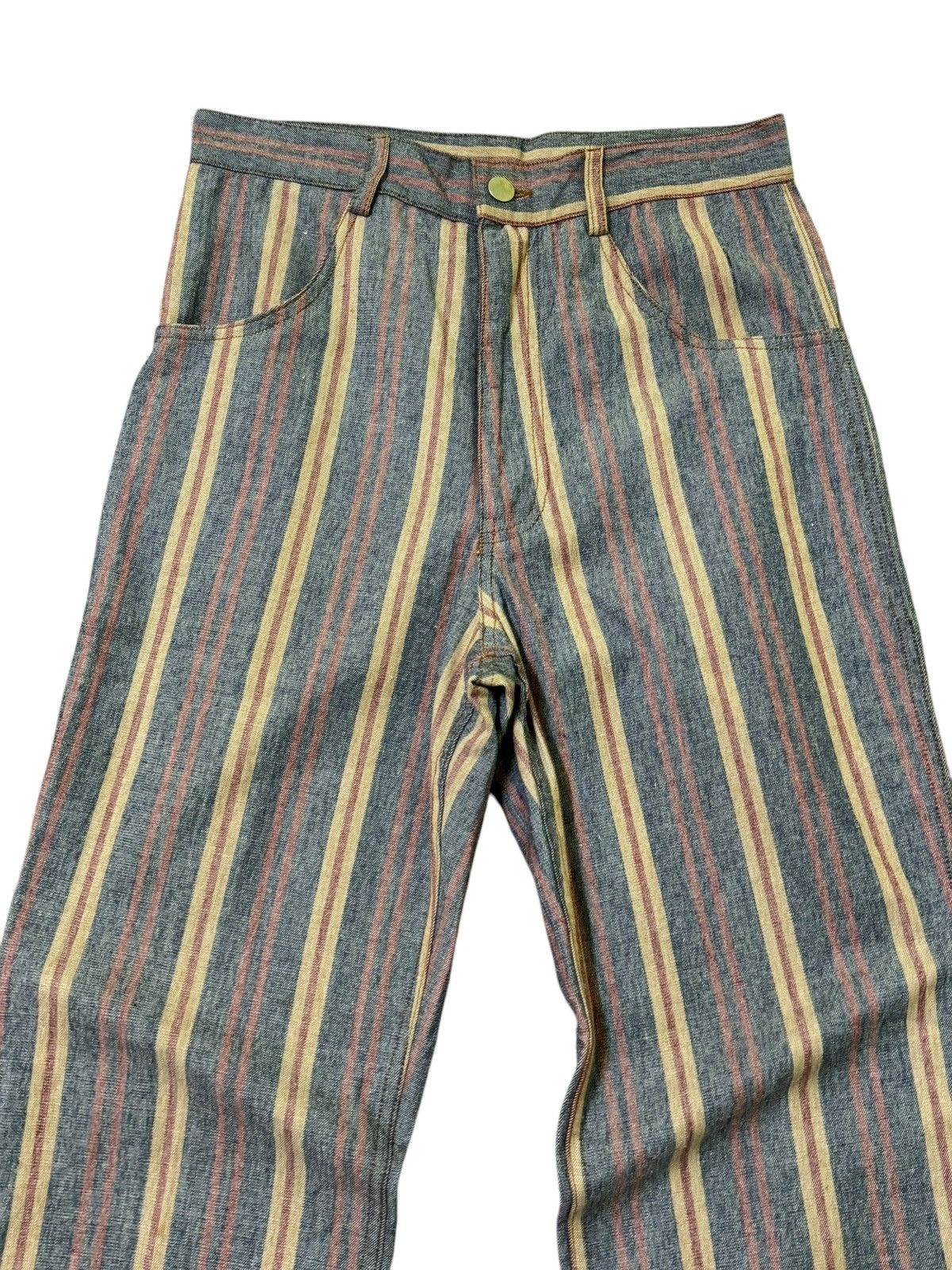 Hysteric Glamour Retro Striped Flared Pants with Boho Vibes Size US 27 - 5 Thumbnail