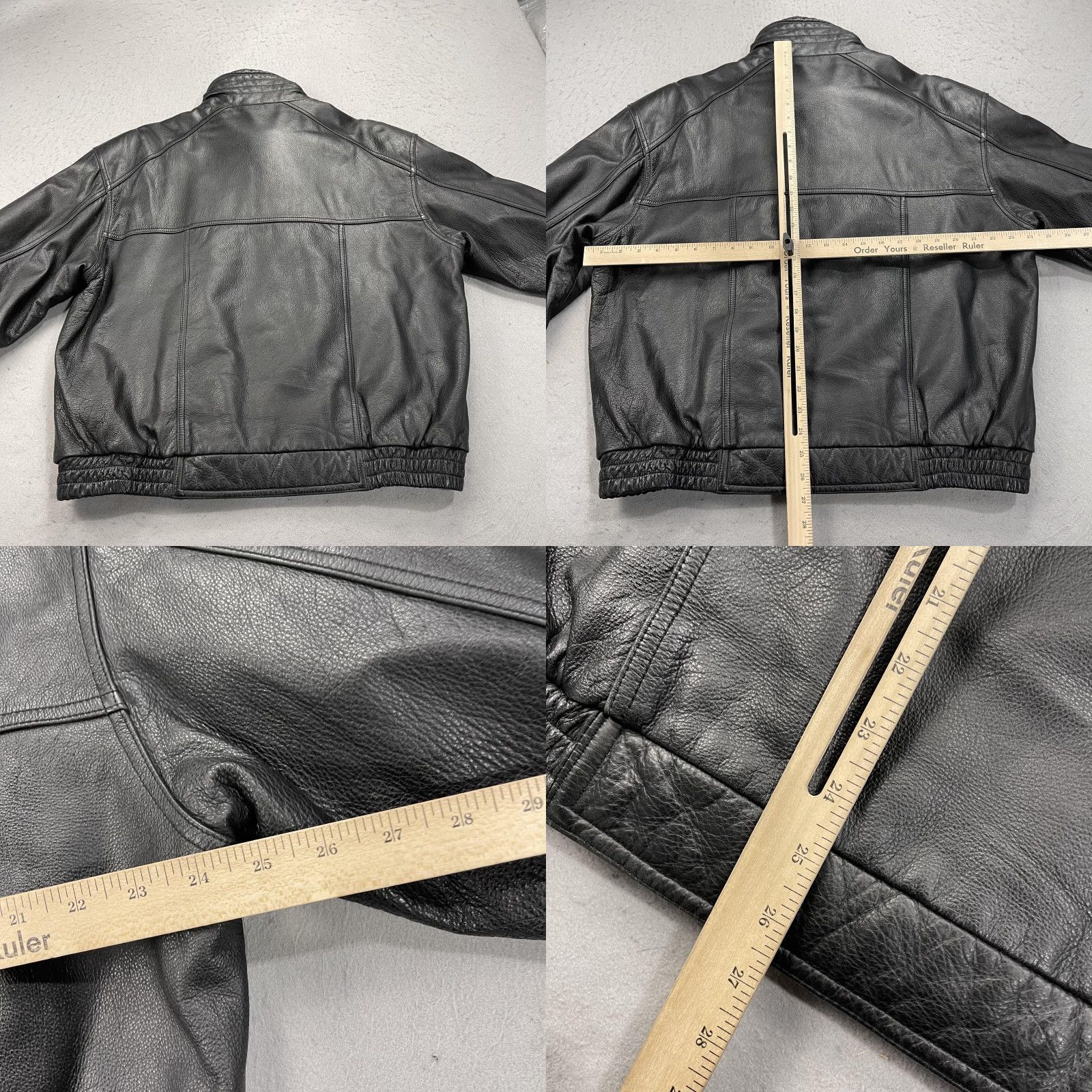 Members Only VINTAGE Members Only Jacket Mens Large Black Leather Bomber Quilted Lined 90s Size US L / EU 52-54 / 3 - 8 Thumbnail
