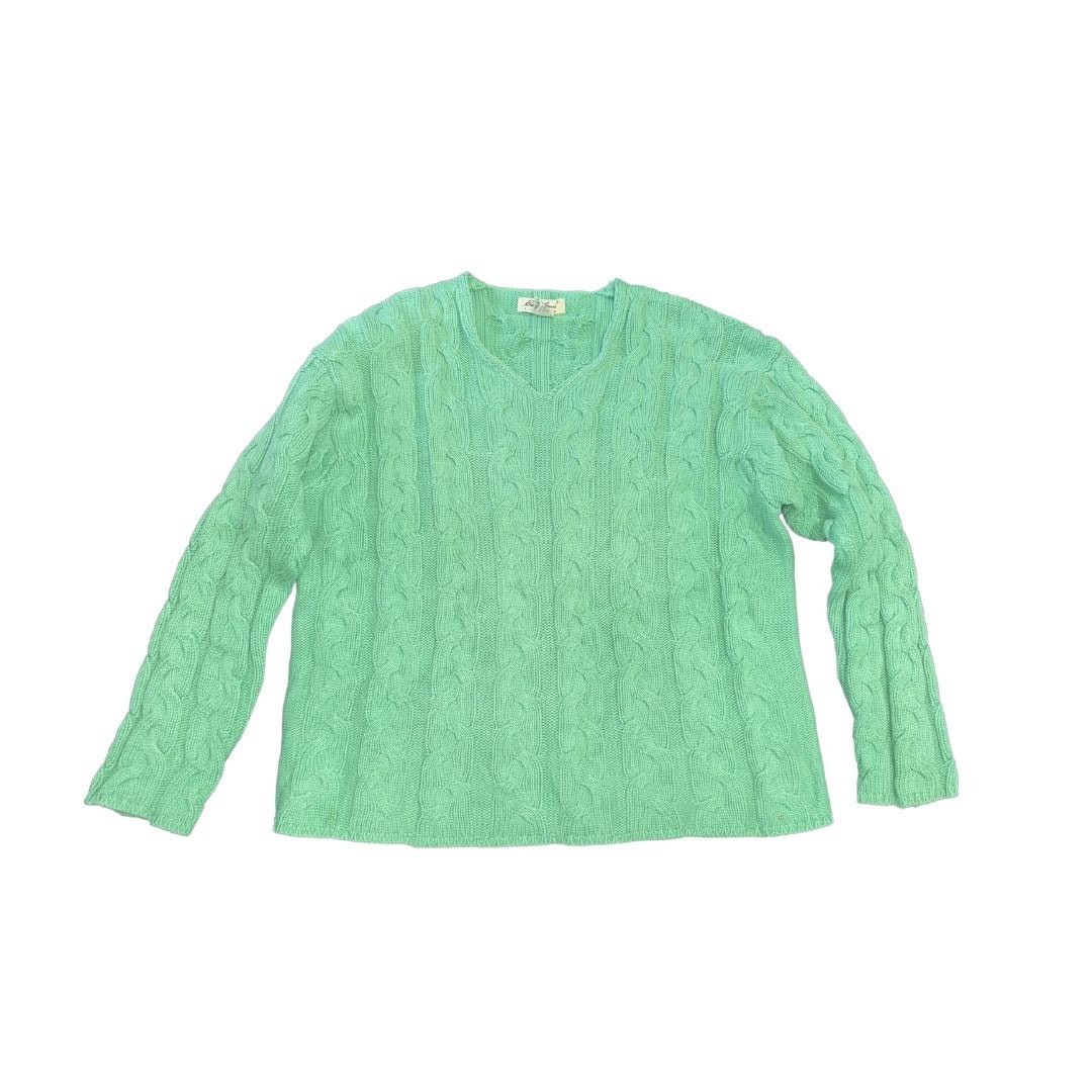Eddie Bauer Cable Knit Green Pullover Sweater Medium 90s Vintage Casual Size M / US 6-8 / IT 42-44 - 1 Thumbnail