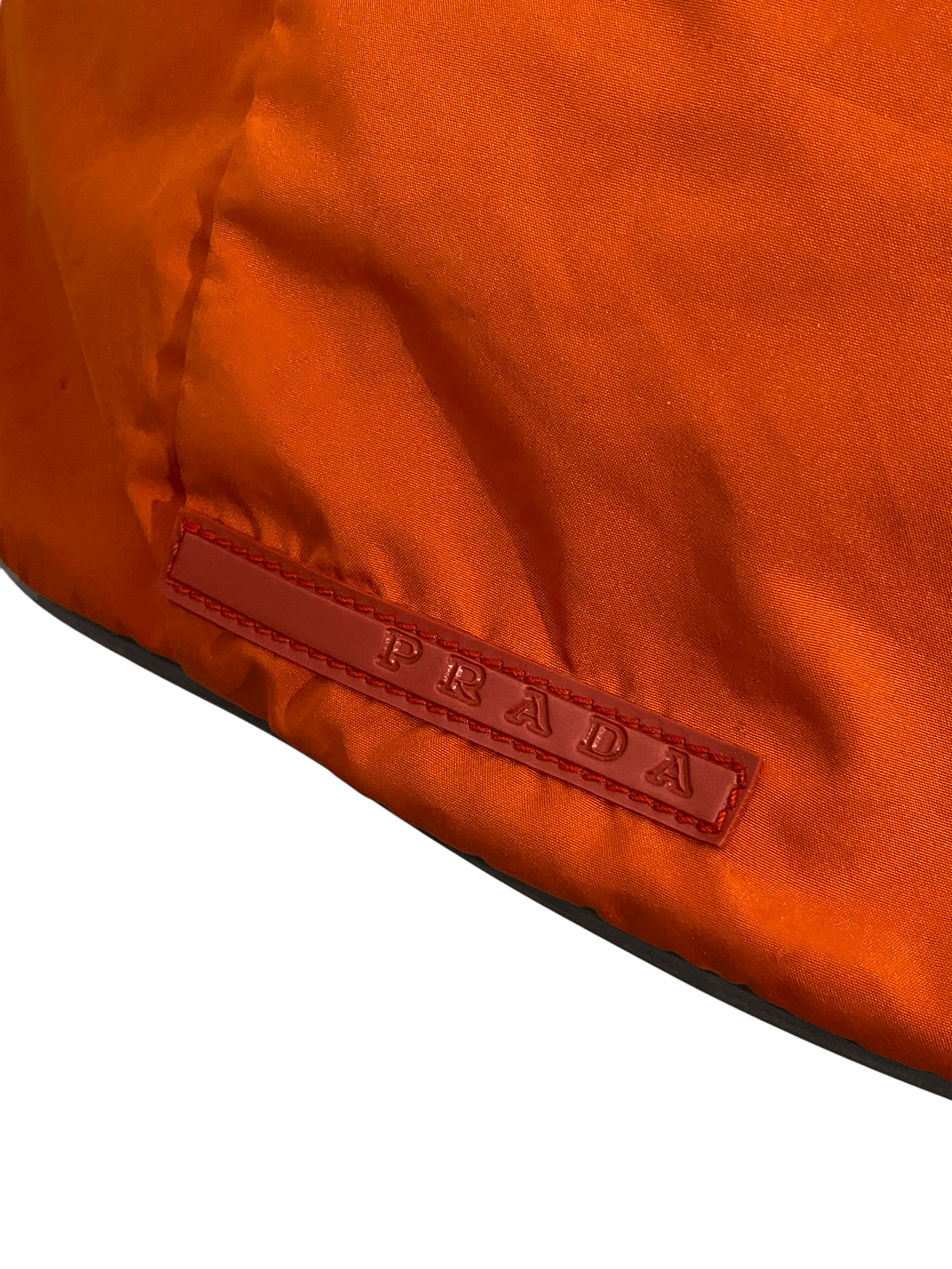 Prada Prada Tab Logo Orange Nylon Shoulder Backpack Bag Y2K Size ONE SIZE - 6 Thumbnail