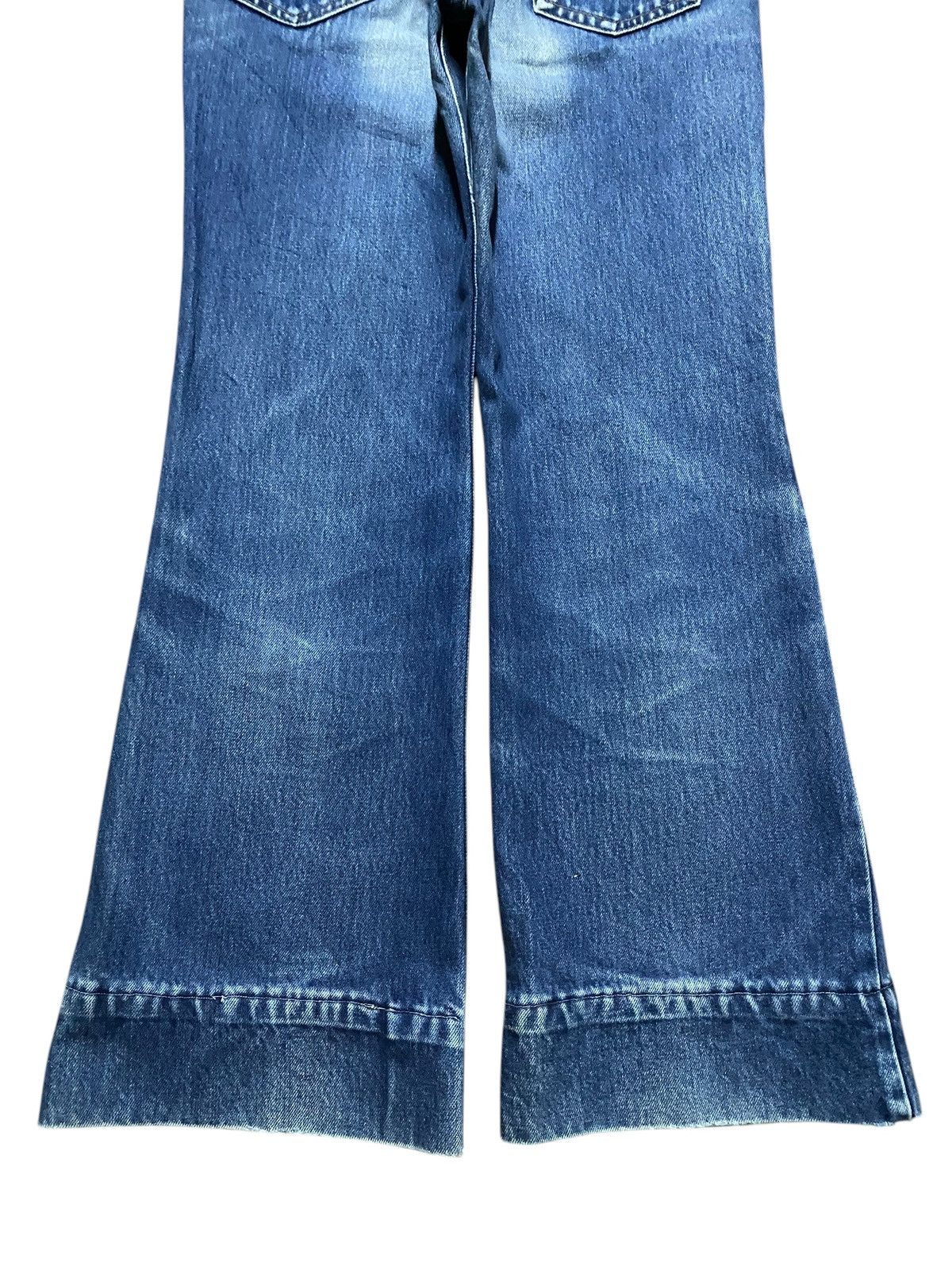 Big John Vintage Big John Blue Wash Distressed Flare Jeans Size US 27 - 6 Thumbnail